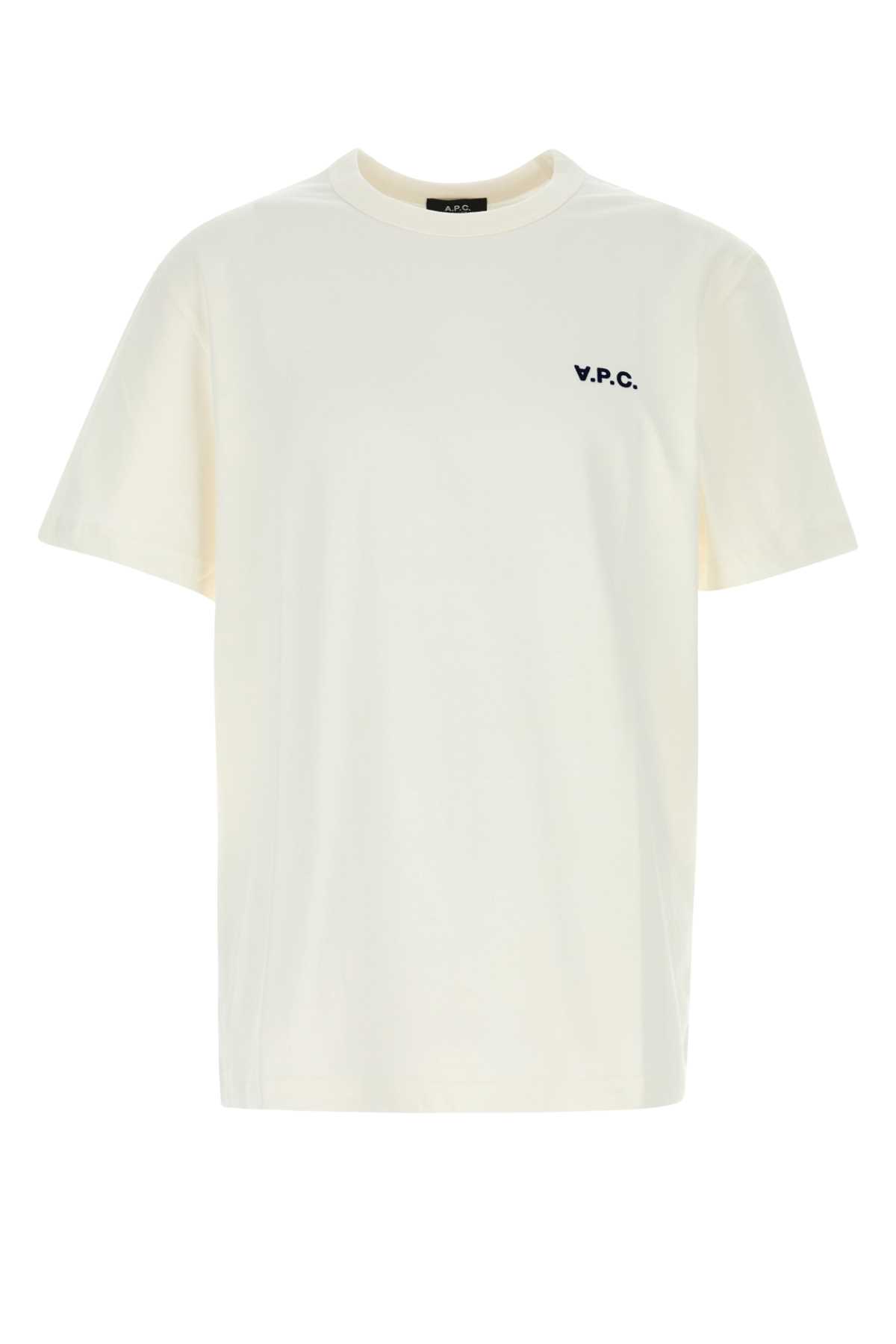 Apc A.p.c. Ivory Cotton T Shirt