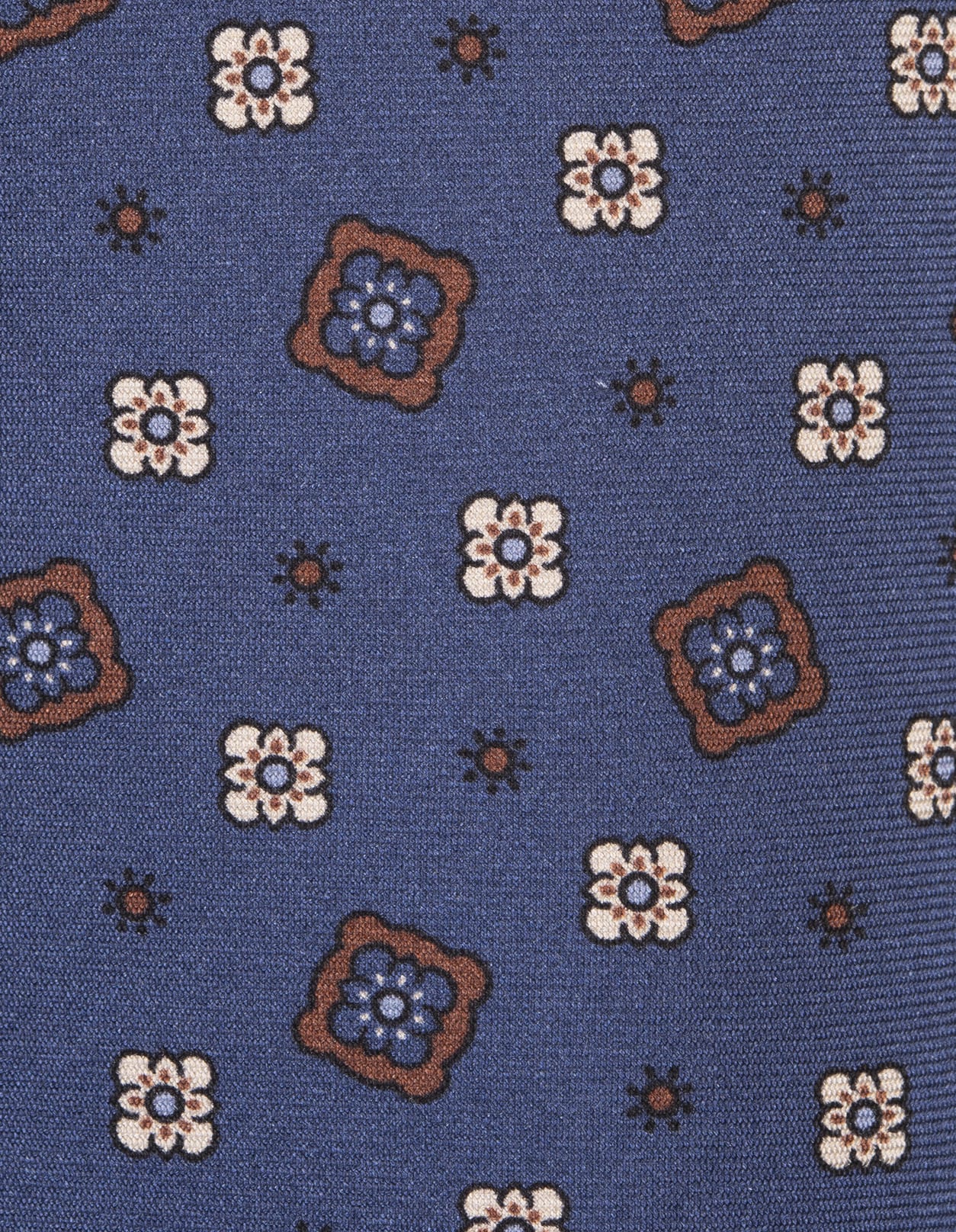 Shop Kiton Powder Blue Tie With Contrasting Floral Pattern