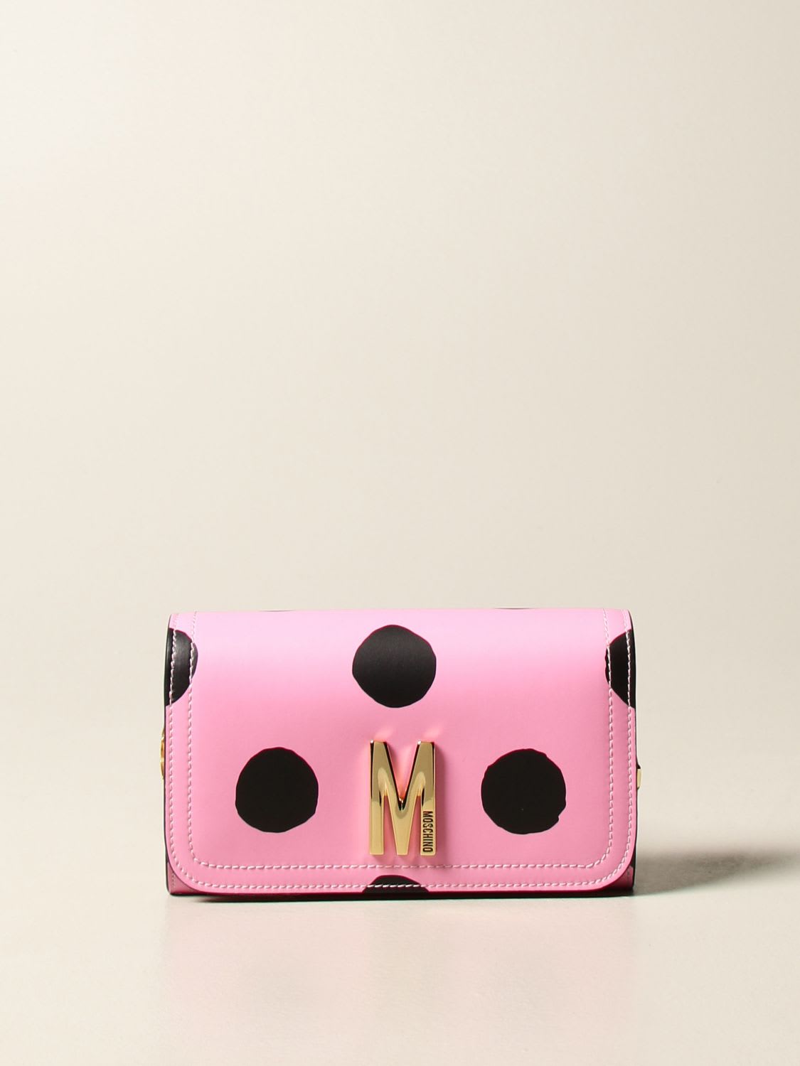 Moschino Couture Mini Bag Polka Dots Moschino Couture Leather Bag With Logo