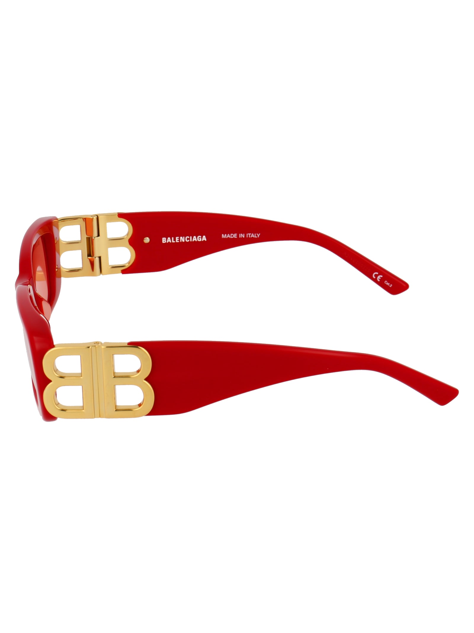 Shop Balenciaga Bb0096s Sunglasses In 003 Red Gold Red