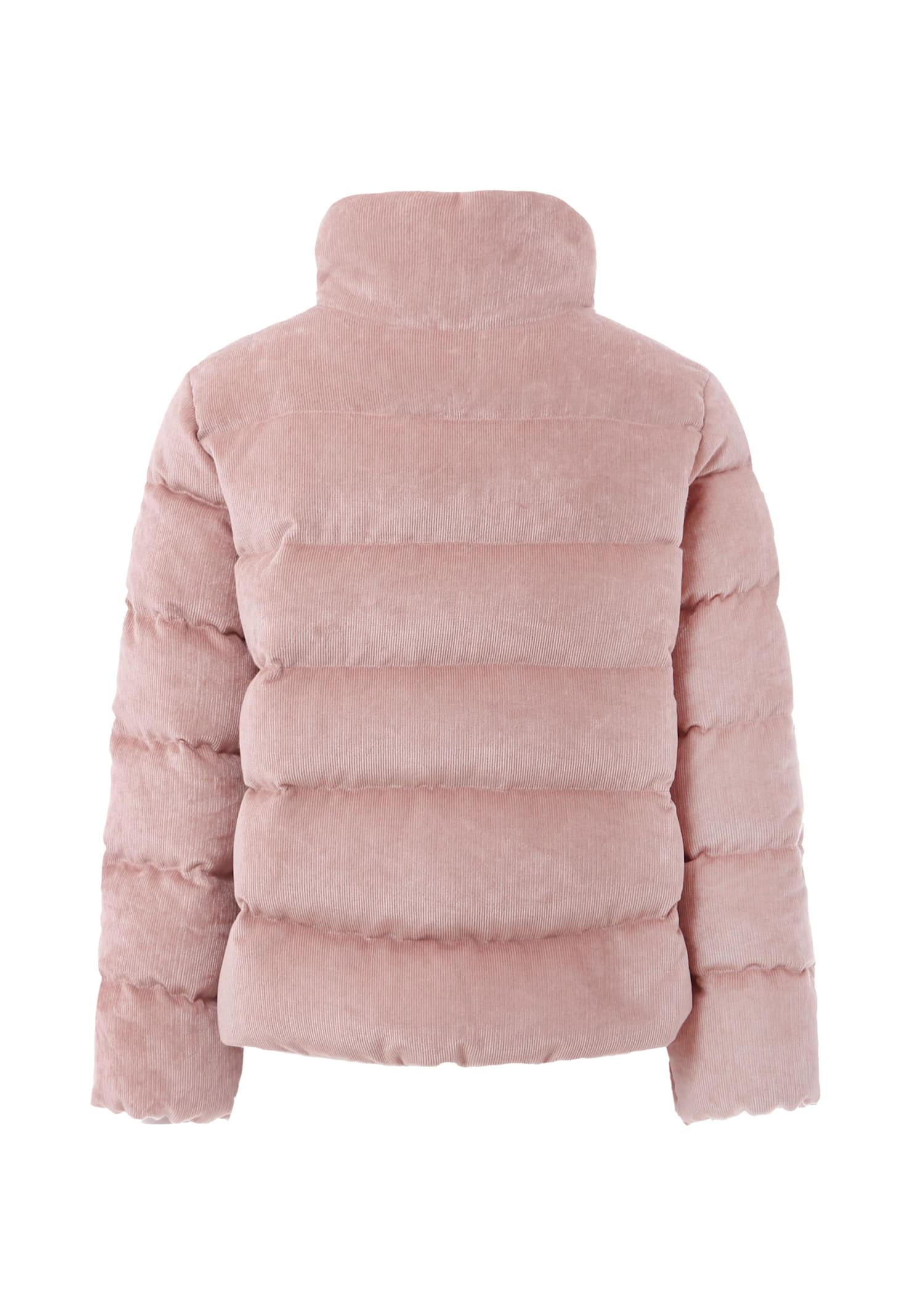 Moncler Pink Marth Down Jacket For Girl With Logo In Pink
