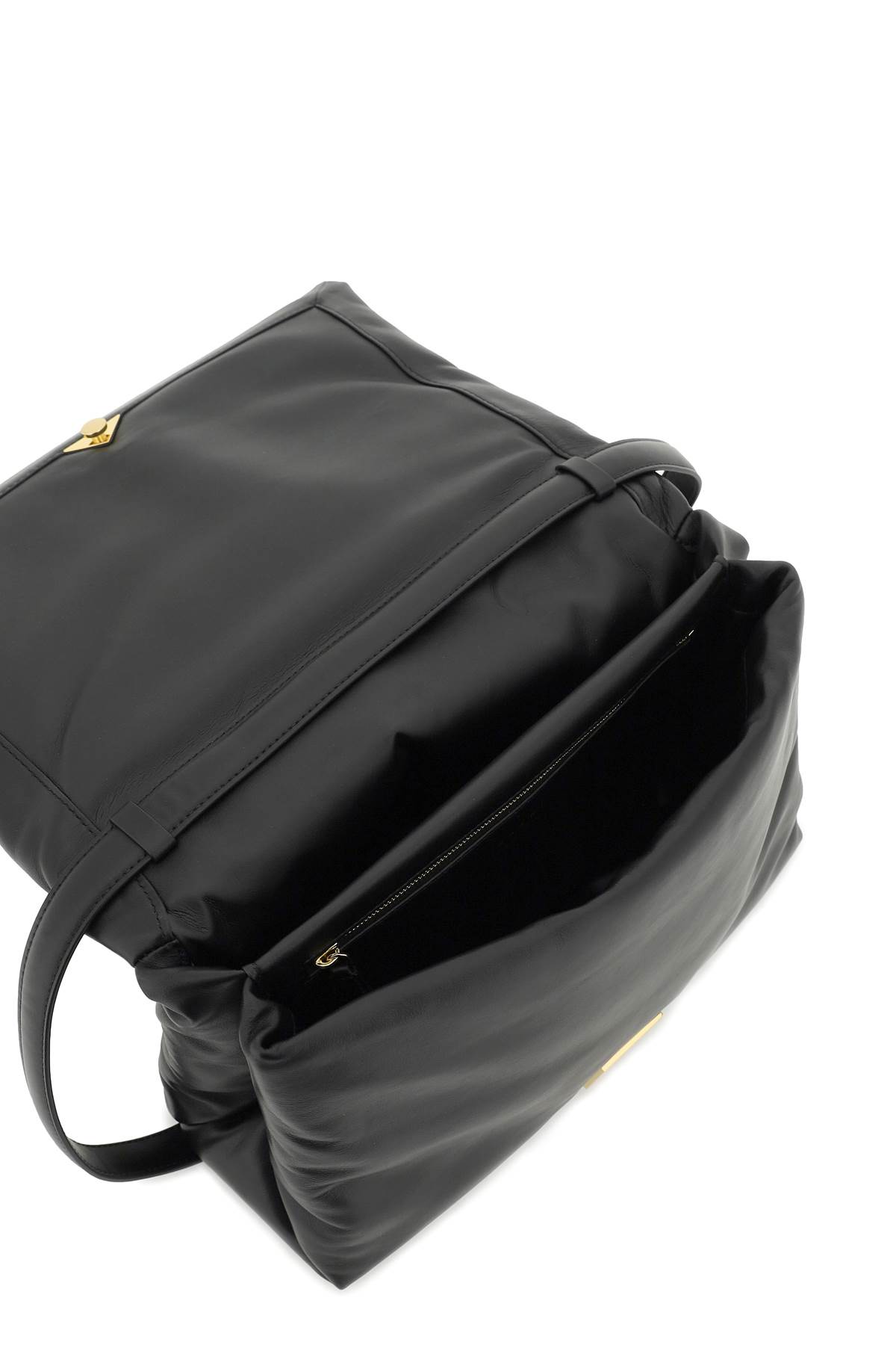 Marni Women Black Leather Prisma Shoulder Bag In Black