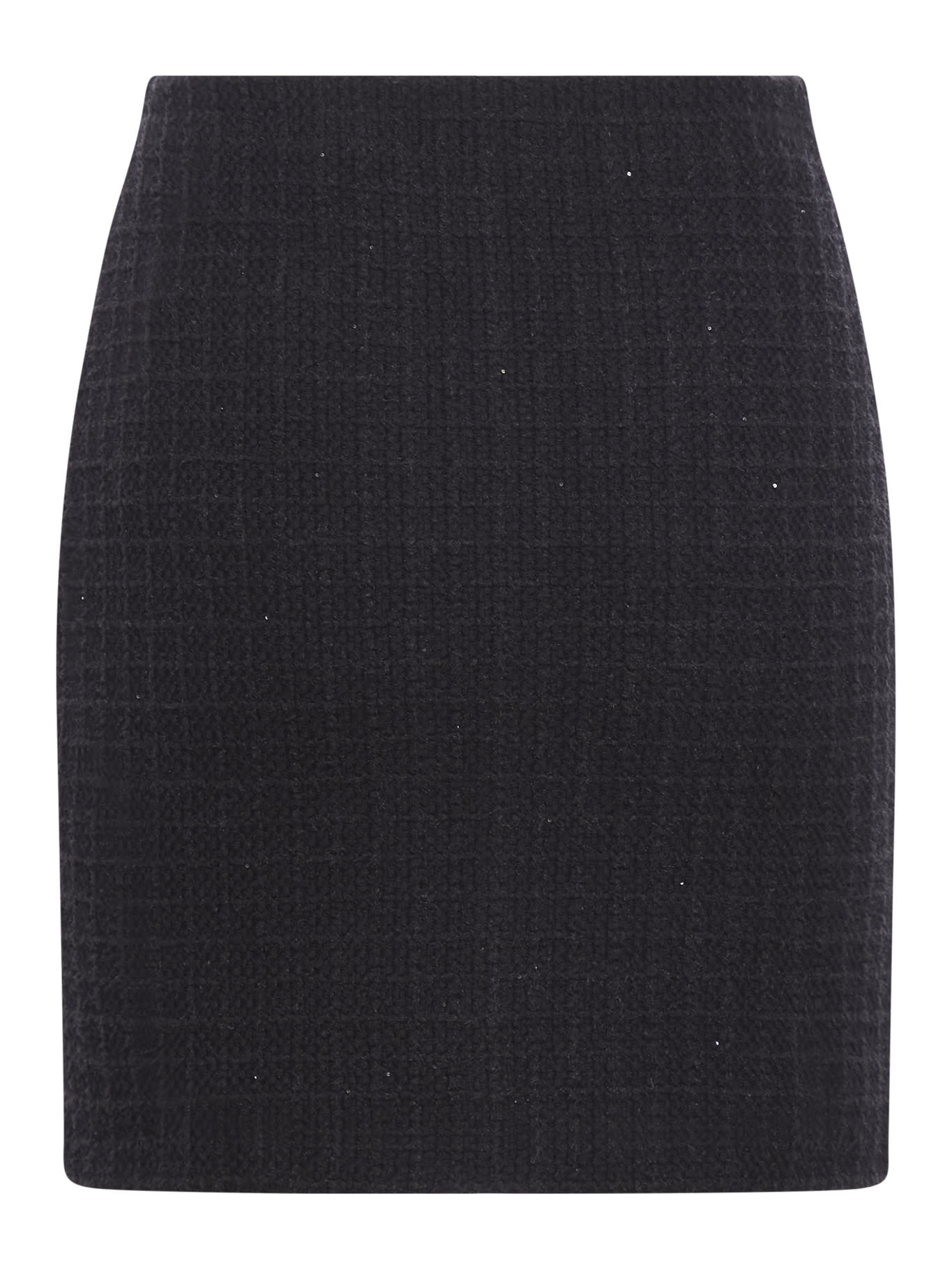 Shop Self-portrait Mini Skirt With Jewel Buttons In Black