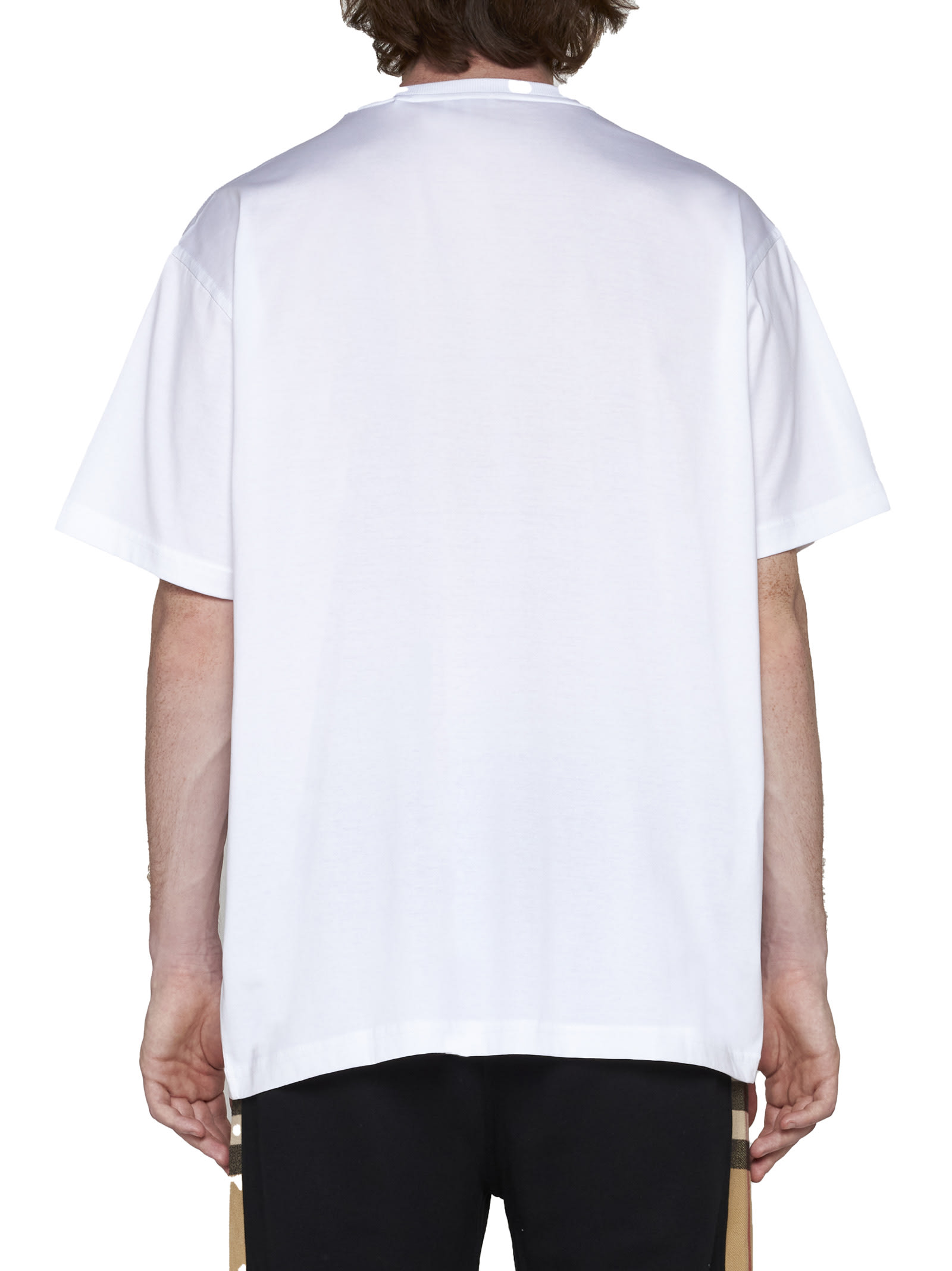 Burberry Oversized T-shirt That Sports The House Logo On The Front In White