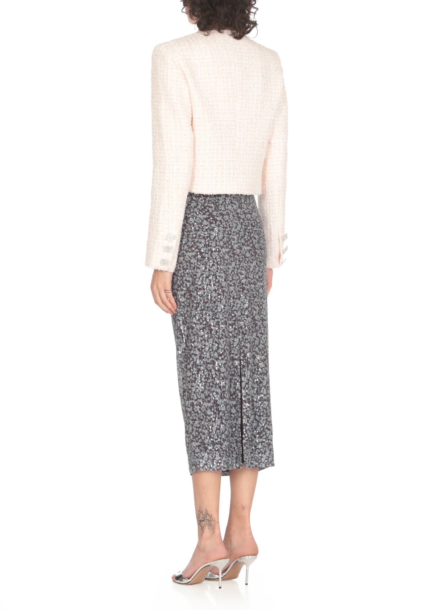 Shop Rotate Birger Christensen Boucle Blazer In Pink