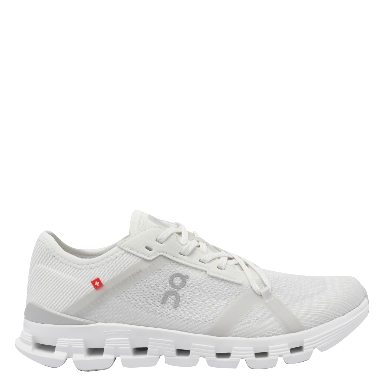 On Cloud X 4 Ad Panelled Mesh-knit Sneakers In White