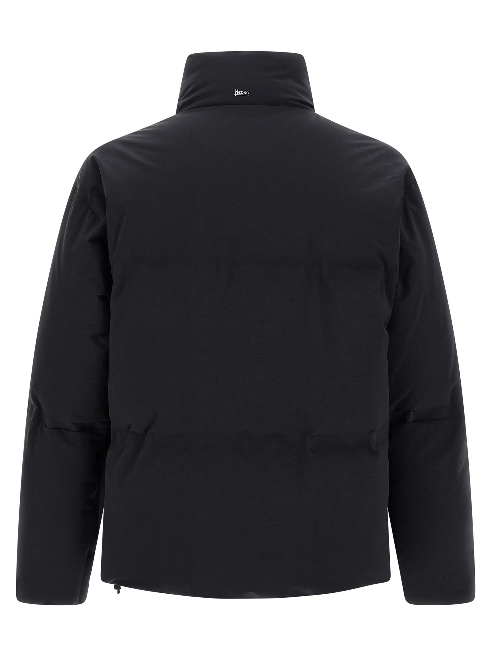 Herno Insulated Jackets With High Collar And Pockets In Black