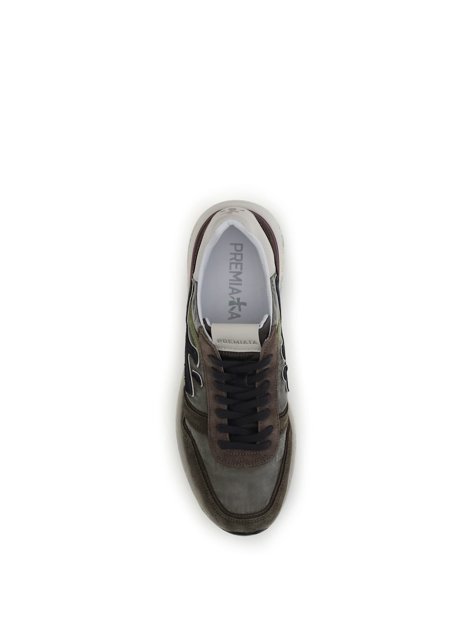 Premiata Mick Suede Leather Panel Sneakers In Multi