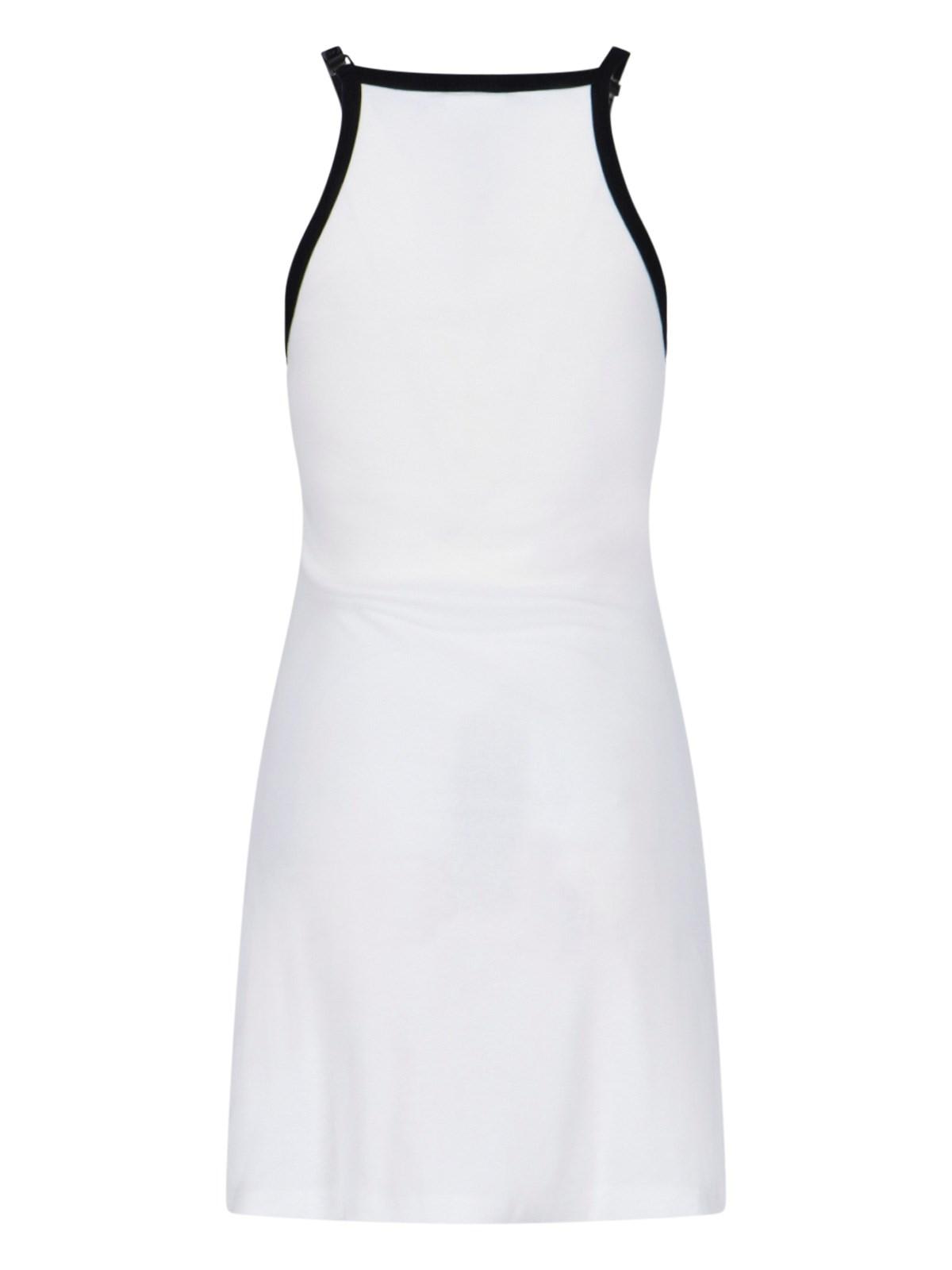 Shop Courrèges Contrast Mini Dress In White