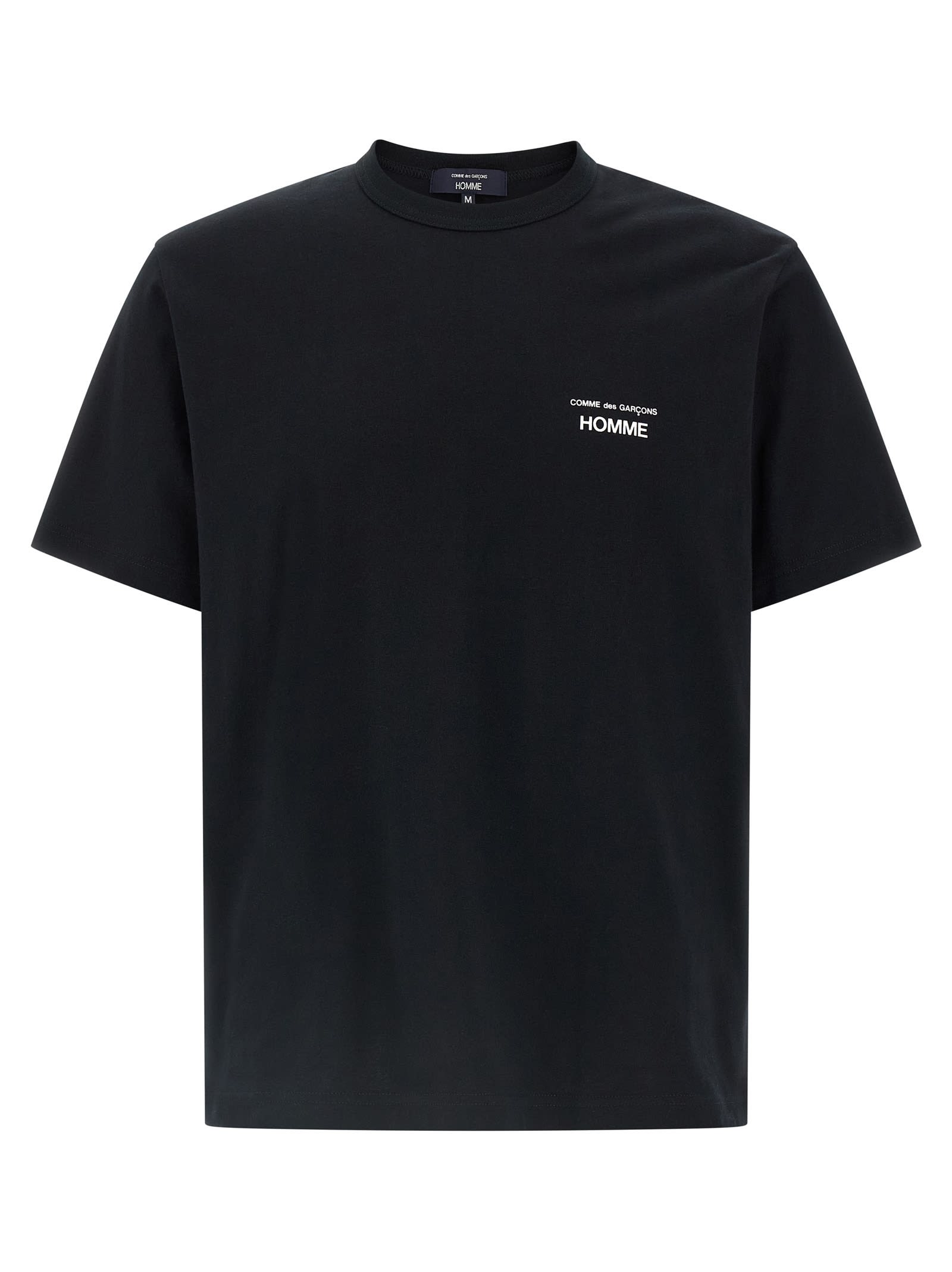 Comme Des Garçons Homme Deux Logo-print Cotton T-shirt In Black
