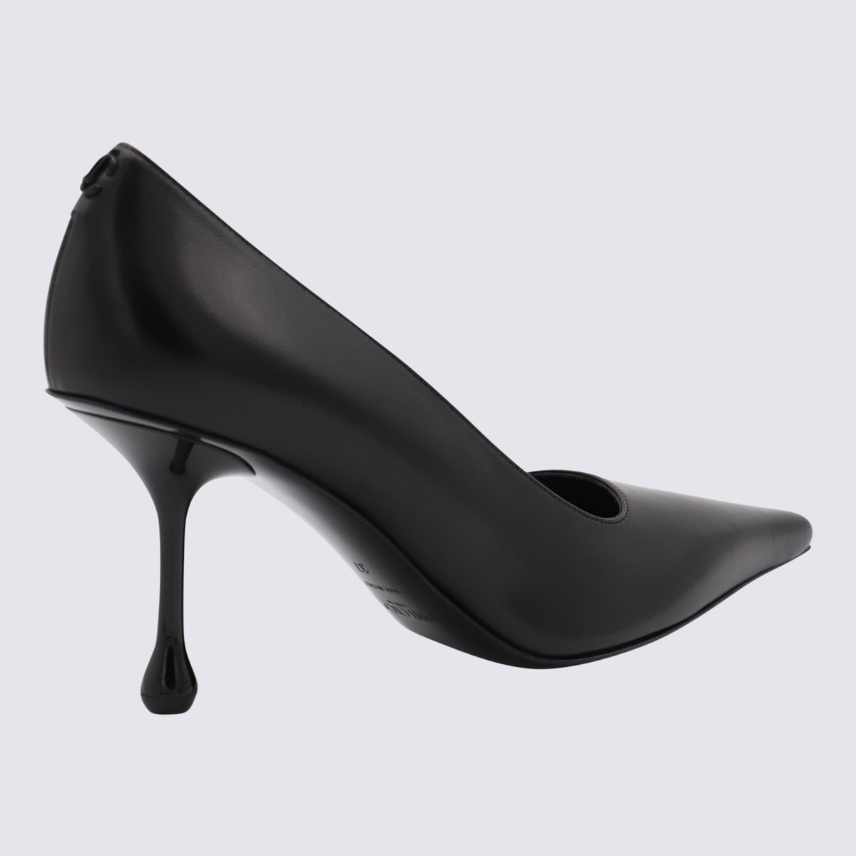 Shop Jimmy Choo Black Leather Ixia 80 Pumps