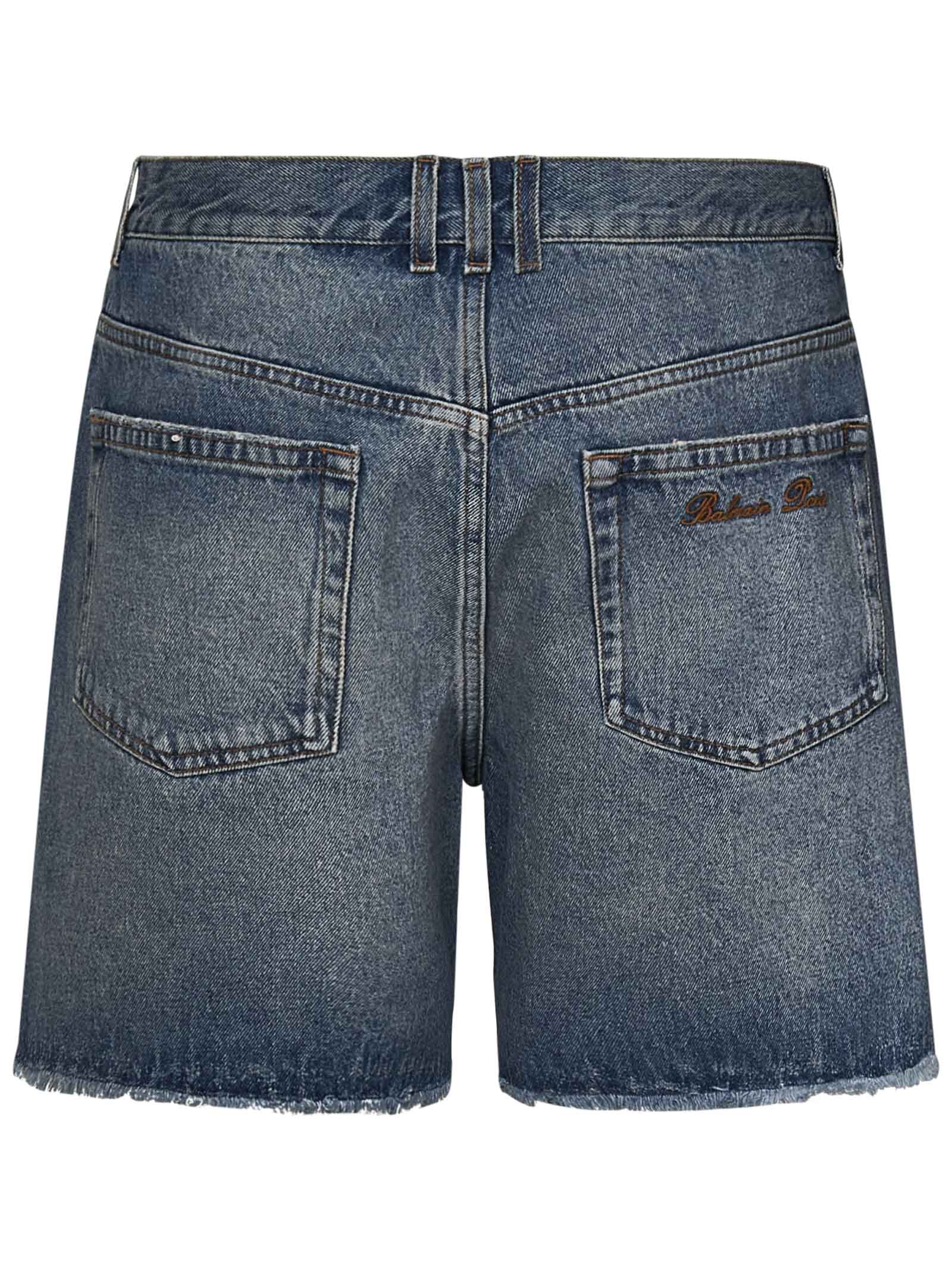 Shop Balmain Shorts In Blue