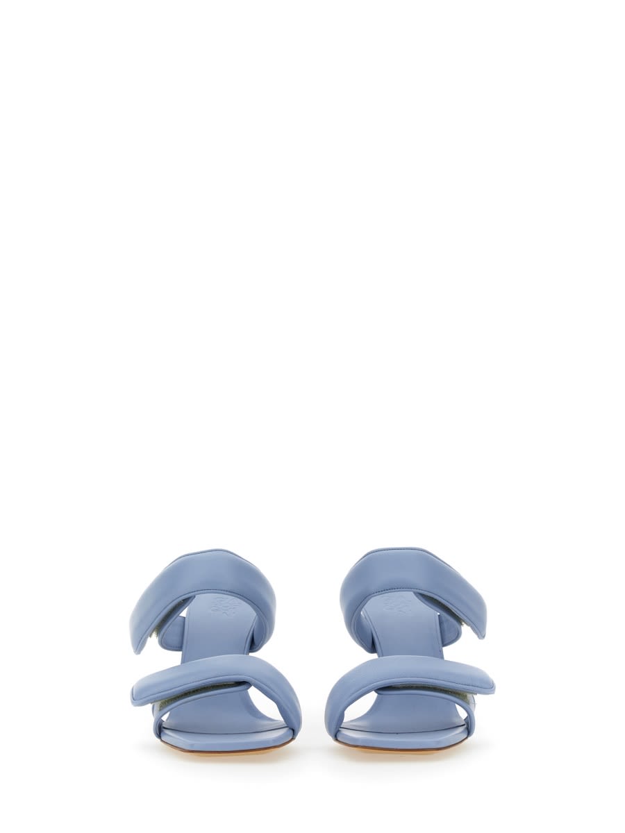 Gia Borghini Perni 03 Leather Sandals In Azure