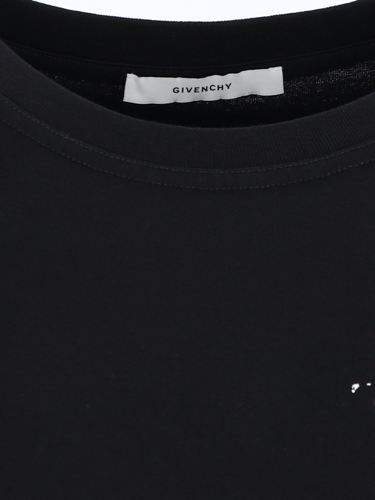 Givenchy Black Cotton Jersey Crewneck T-shirt In Black