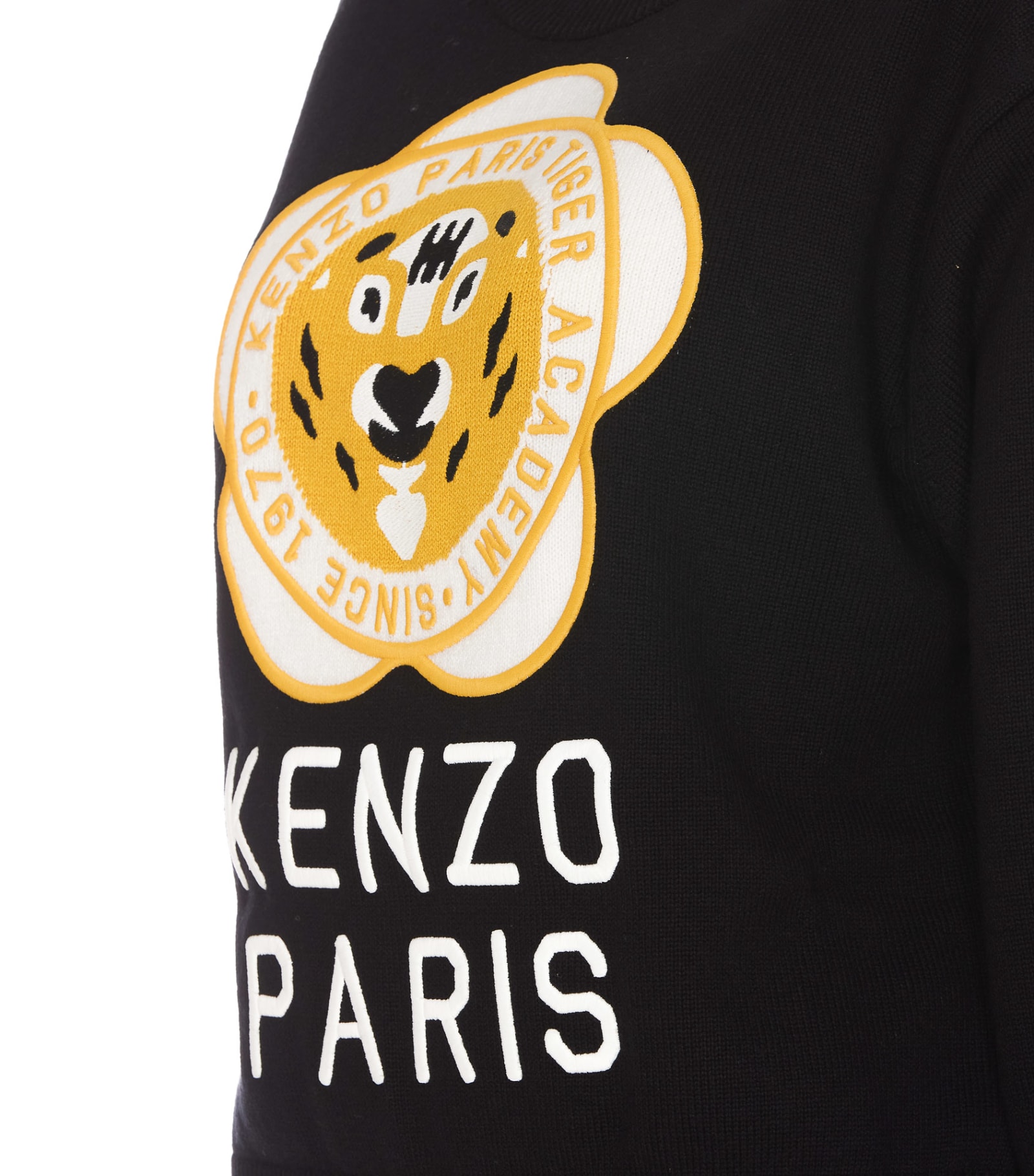 Shop Kenzo Tiger Academy Sweater In Nero