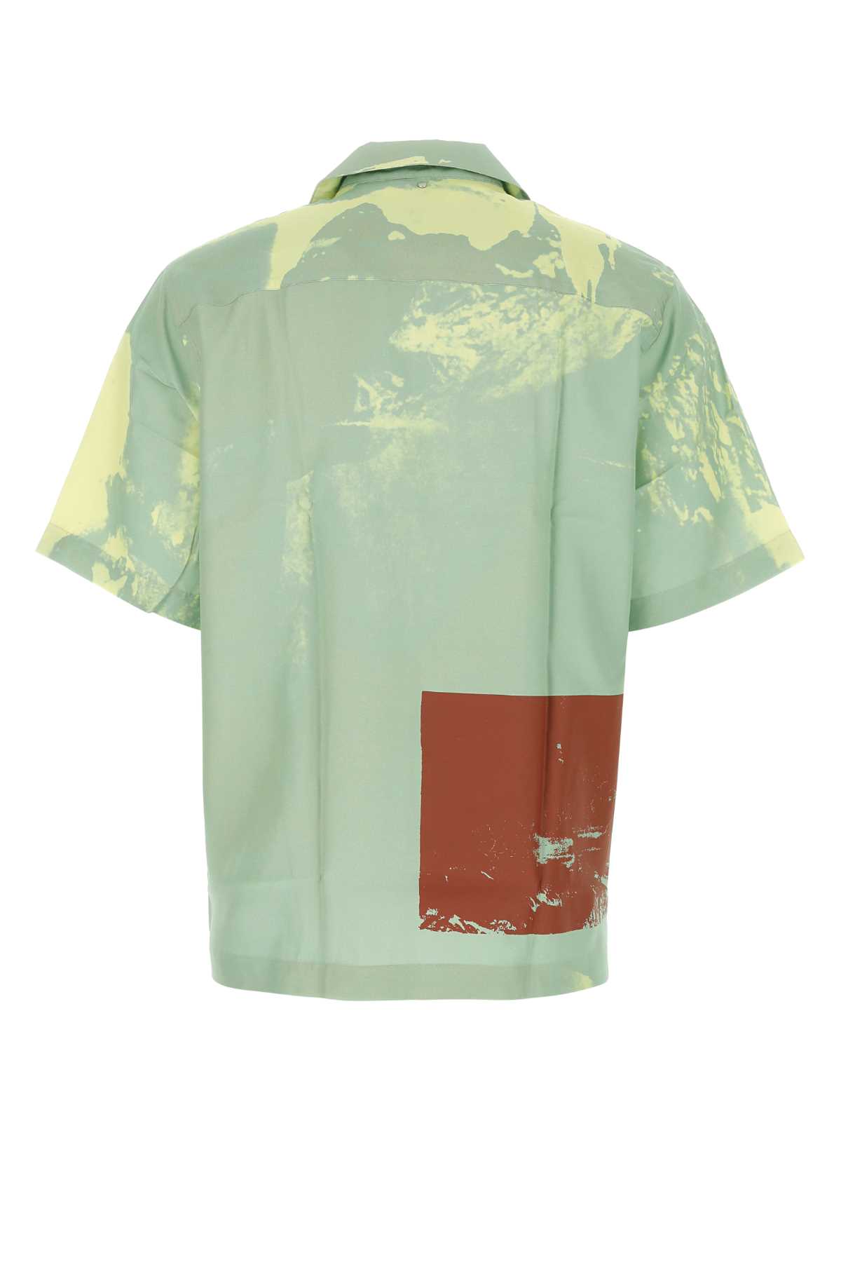 Shop Oamc Printed Viscose Oversize Shirt In Multicolor