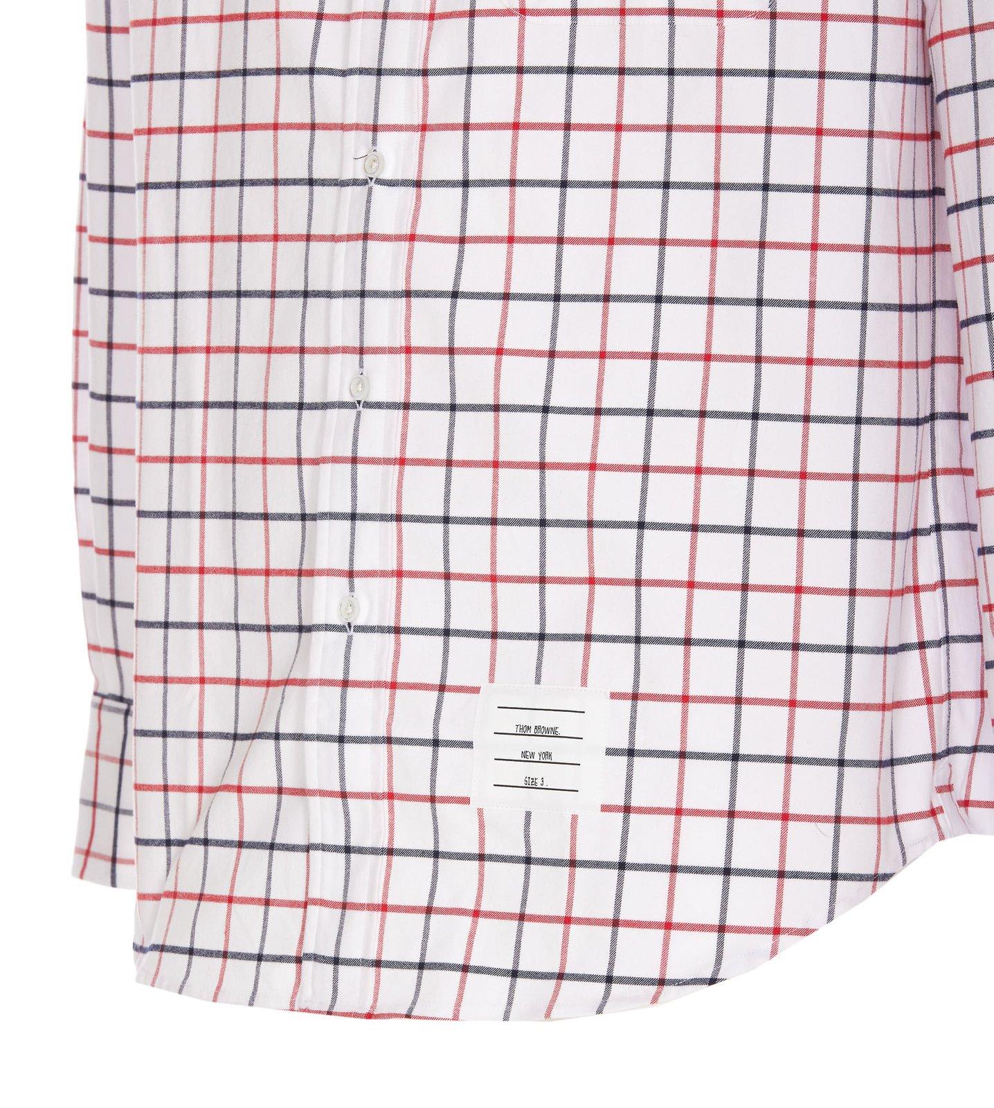 Shop Thom Browne Checked Shirt In Multicolour