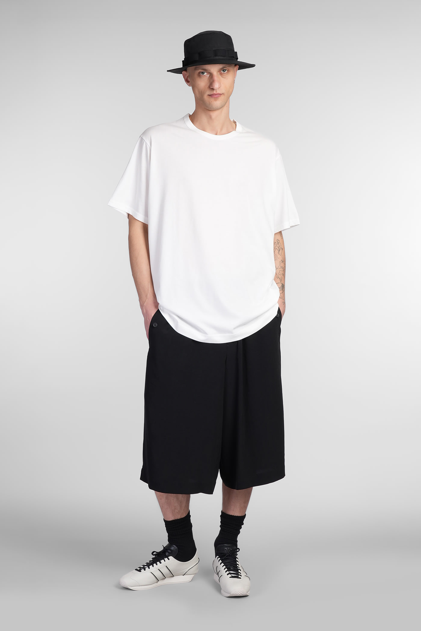 Shop Yohji Yamamoto T-shirt In White Cotton