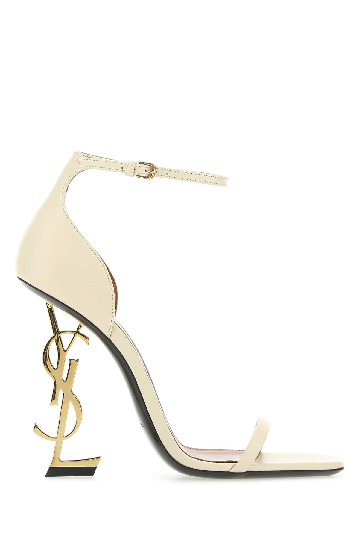 Shop Saint Laurent Sand Leather Opyum 110 Sandals In 1543