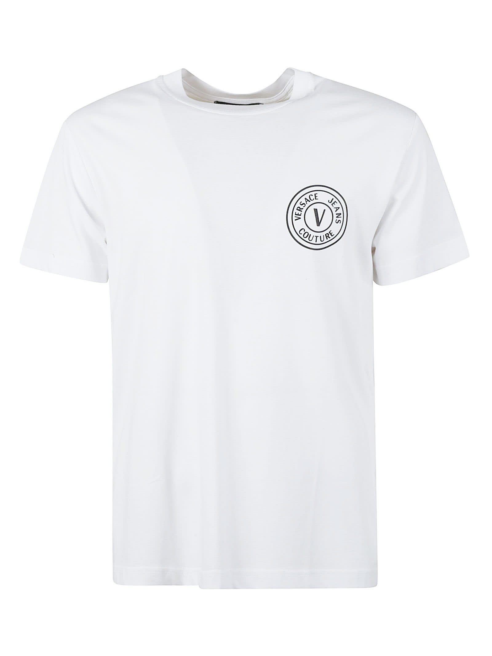 Versace Jeans Couture Man T-shirt White Size M Cotton In White