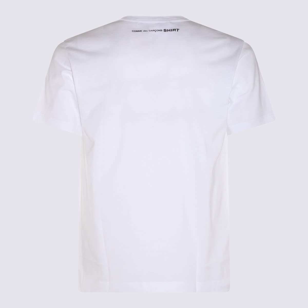 Shop Comme Des Garçons White Cotton T-shirt In Top Grey