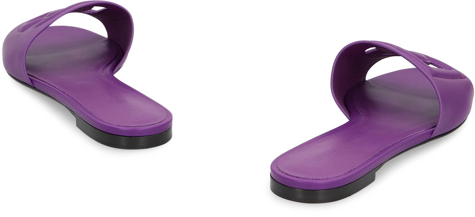 Dolce & Gabbana Dolce&gabbana Bianca Interlock Slide Sandal In Purple