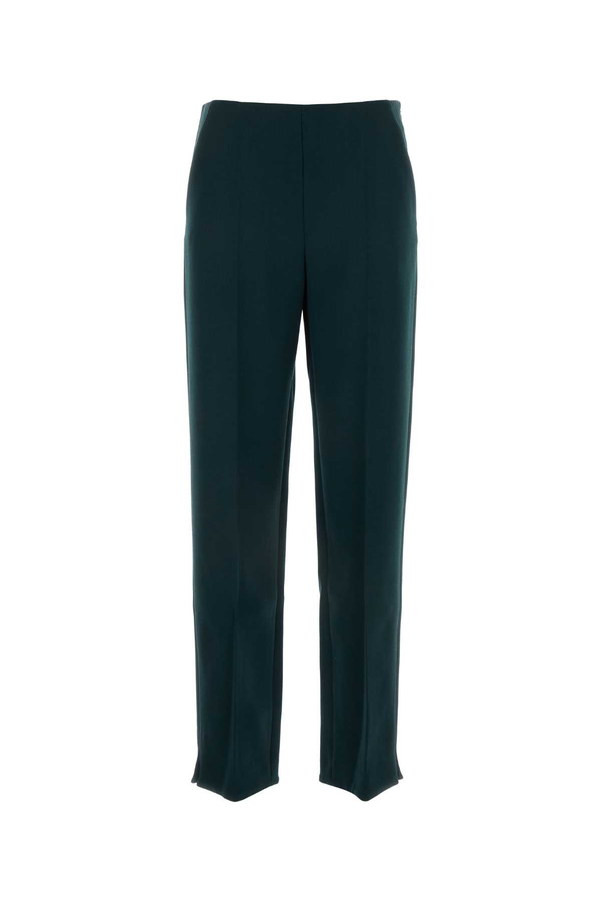 Bottle Green Stretch Wool Pant