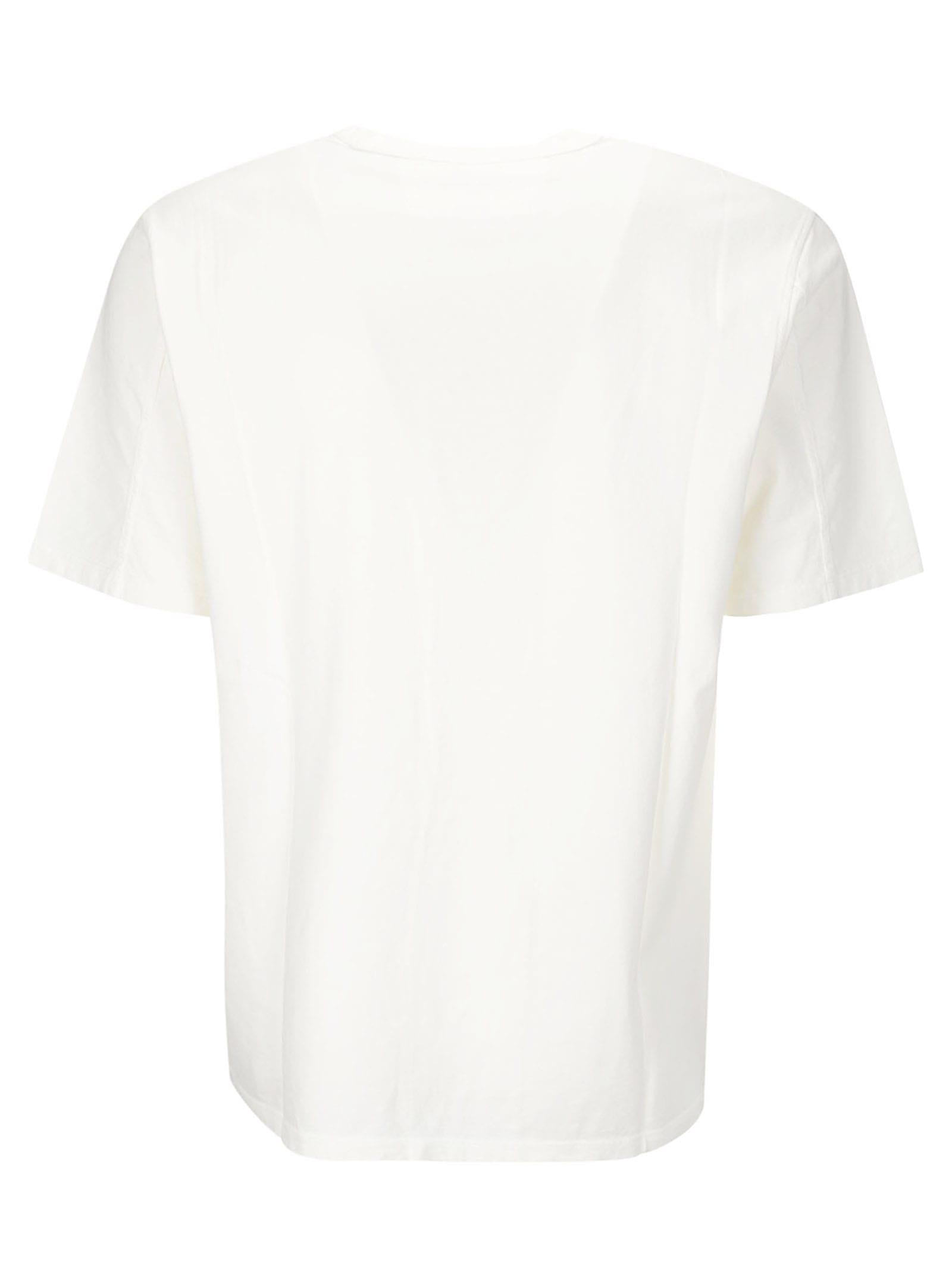 Shop C.p. Company 24/1 Jersey Garment Dyed Logo T-shirt In Gauze White