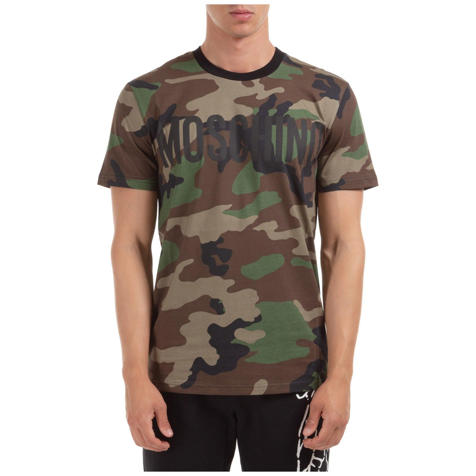 Moschino Camouflage Print Crewneck T-shirt