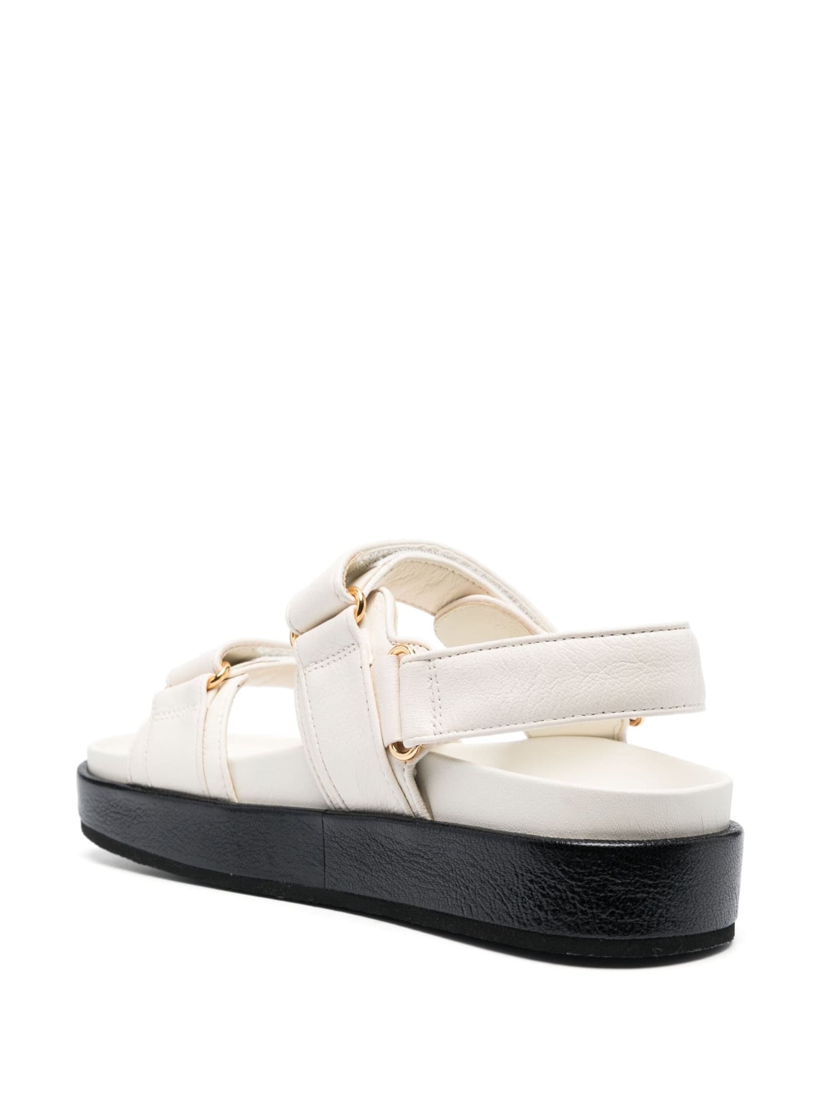 Shop Tory Burch Kira Sporty Sandals In White Leather