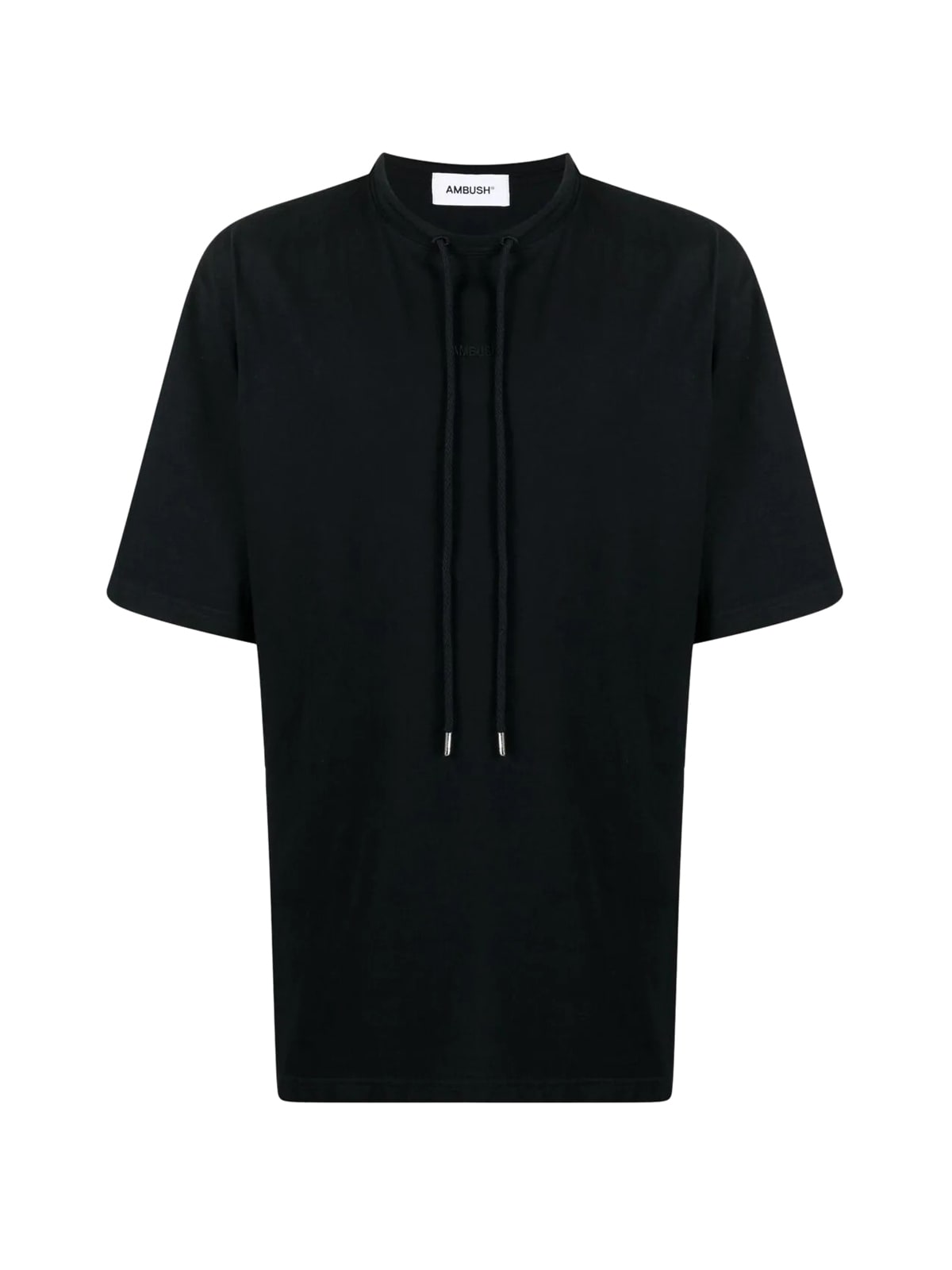 Ambush Drawstring Cotton T-shirt In Jet Black