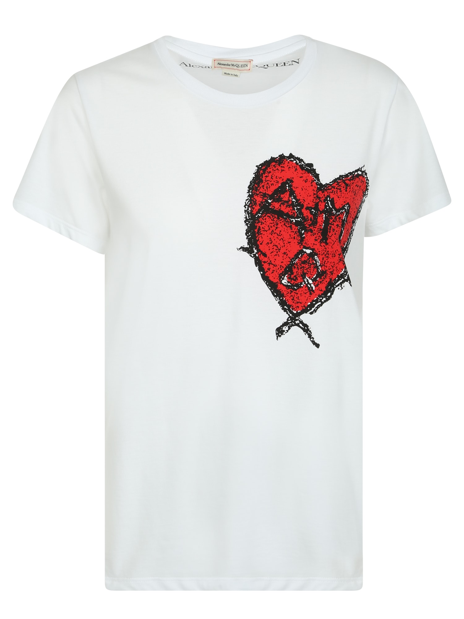Alexander McQueen Scribble Heart-print T-shirt