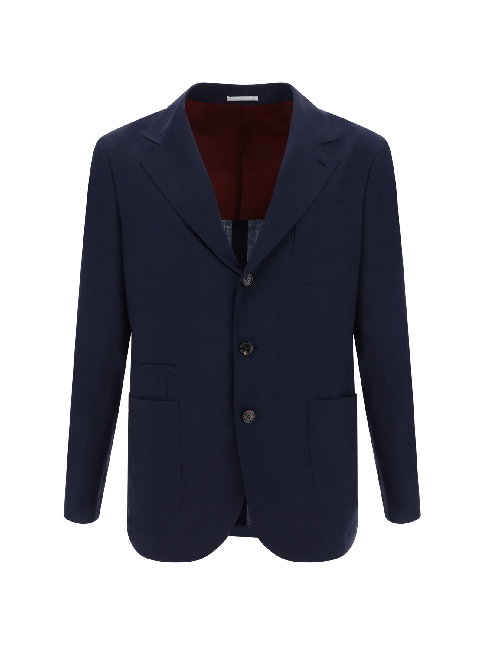 Shop Brunello Cucinelli Blazer Jacket In Blue
