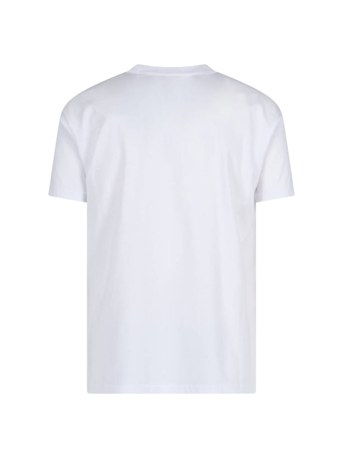 Vivienne Westwood White Crewneck T-shirt With Multicolor Orb Embroidery In Cotton In White