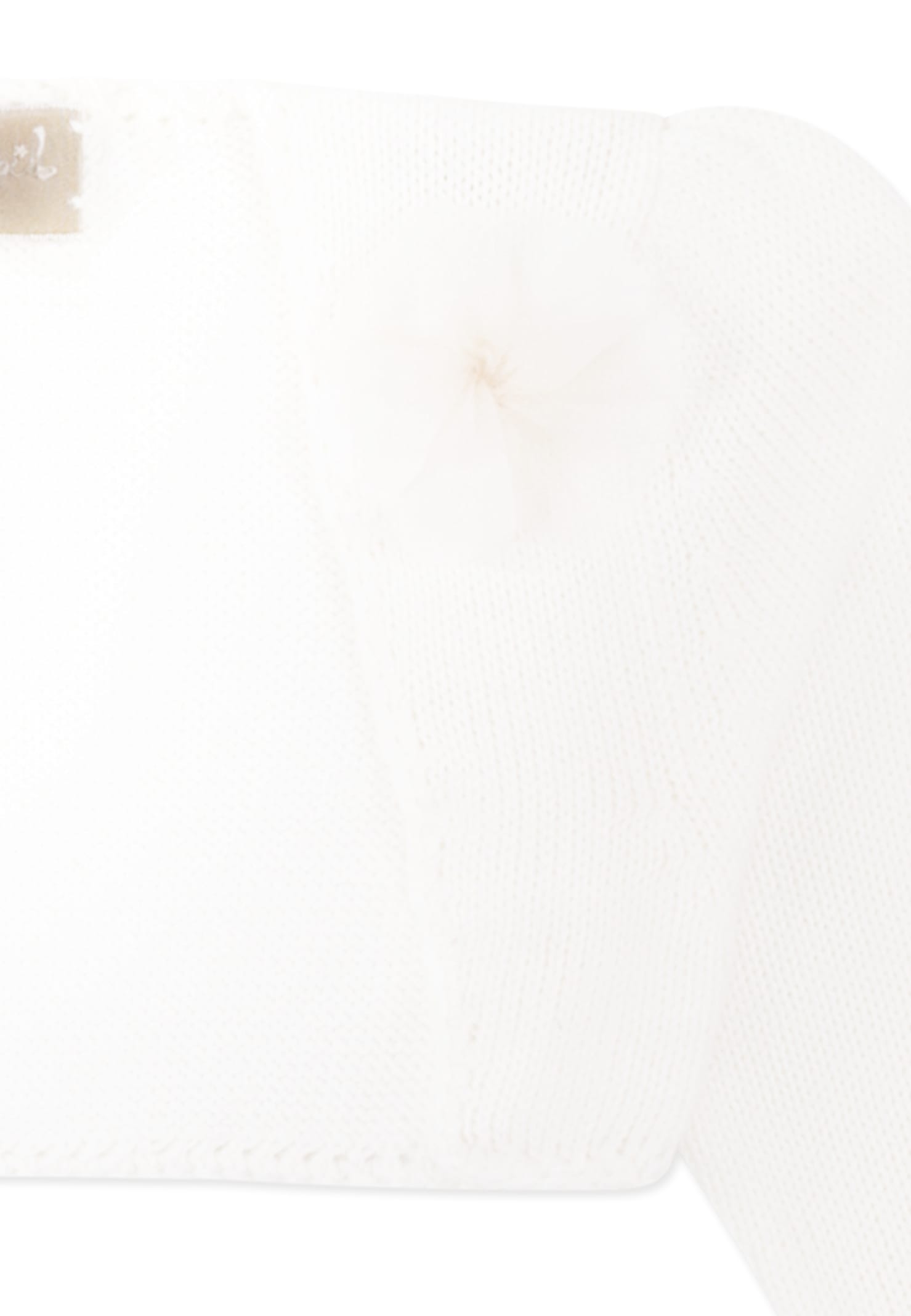 La Stupenderia Ivory Cardigan For Baby Girl With Flowers