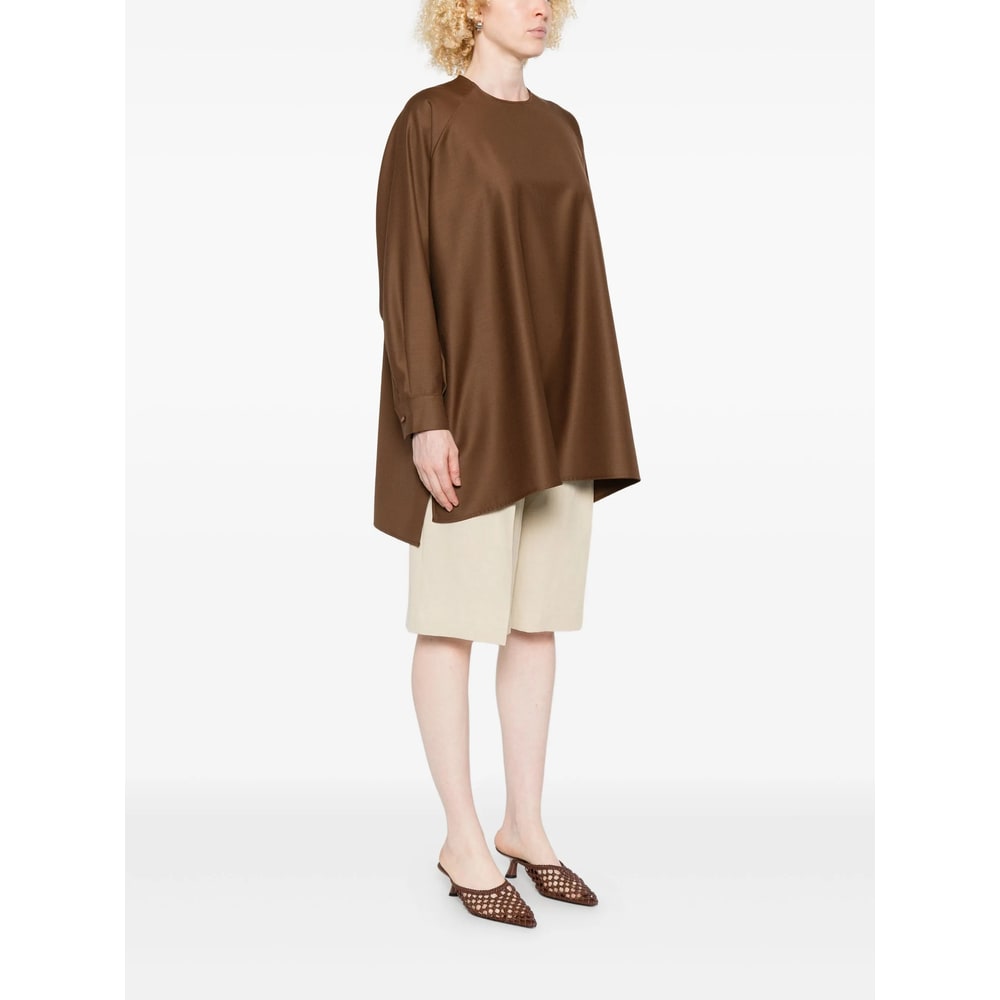 Gianluca Capannolo Layered Round-neck Mini Dress In Brown