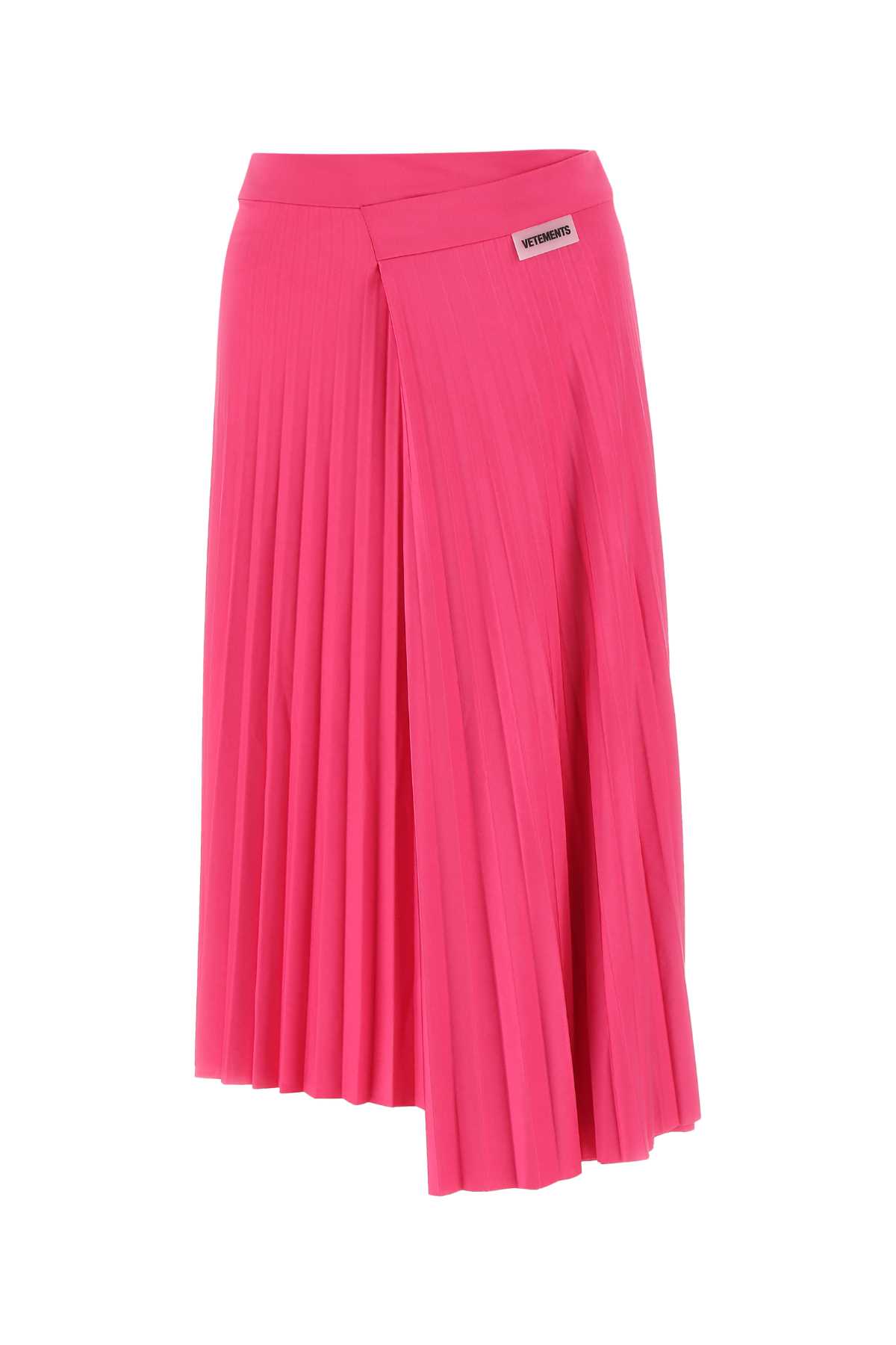 Shop Vetements Fuchsia Stretch Polyester Skirt In Hotpink