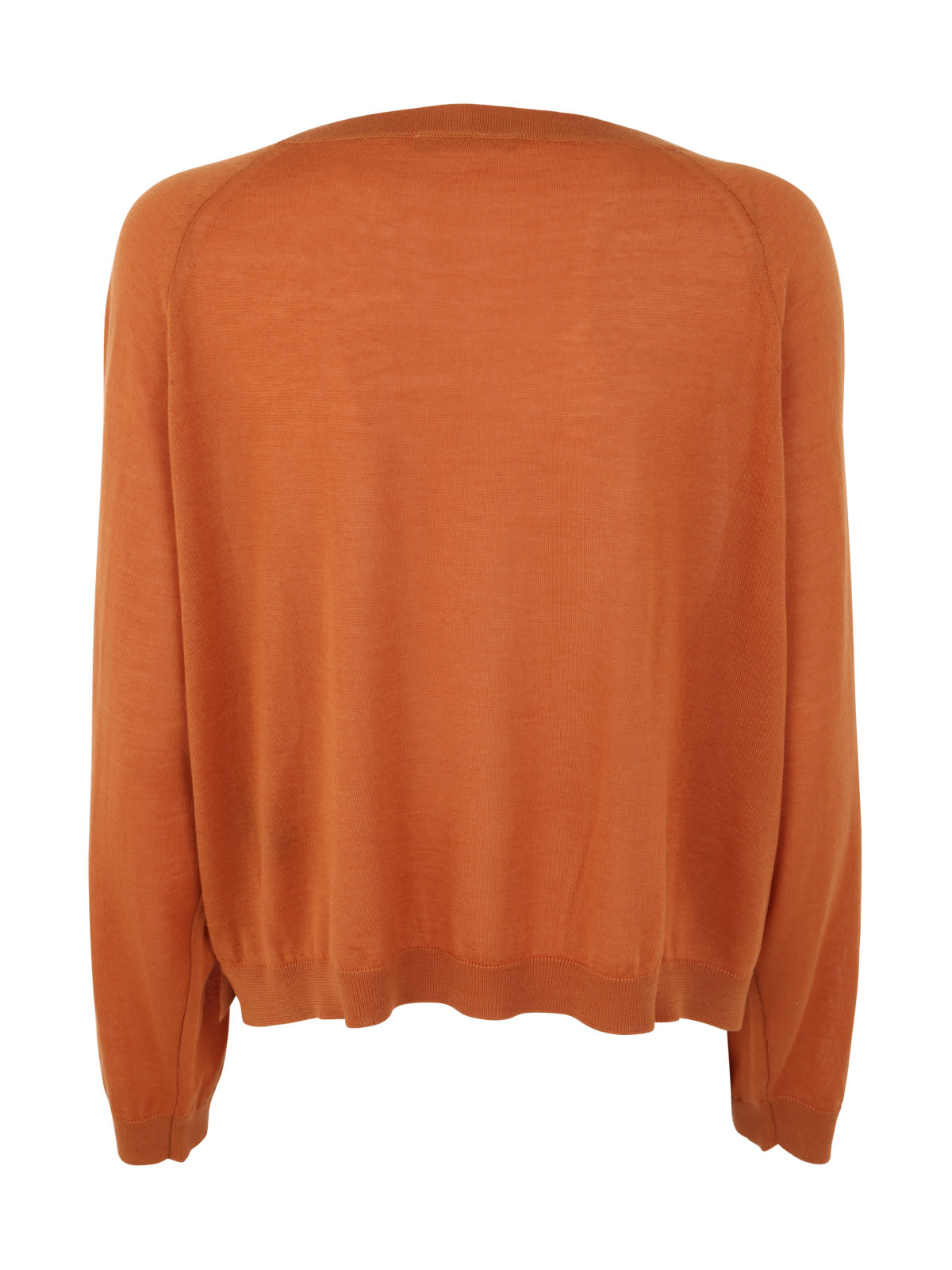 Shop Nuur Wide Boxy Round Neck Pullover In Rust