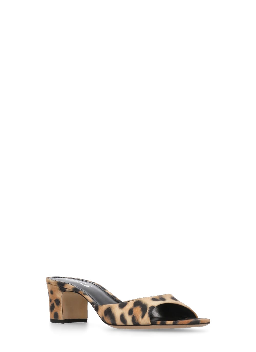 Paris Texas Leopard Print Lara Mule Sandal In Brown