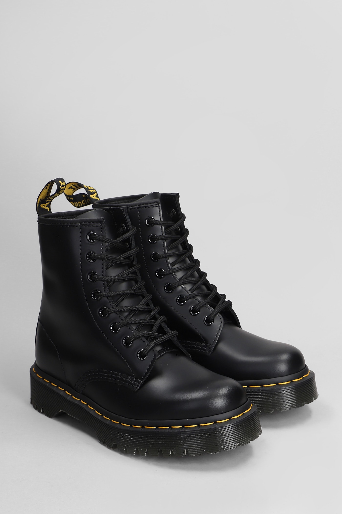 Shop Dr. Martens' 1460 Bex Combat Boots In Black Leather