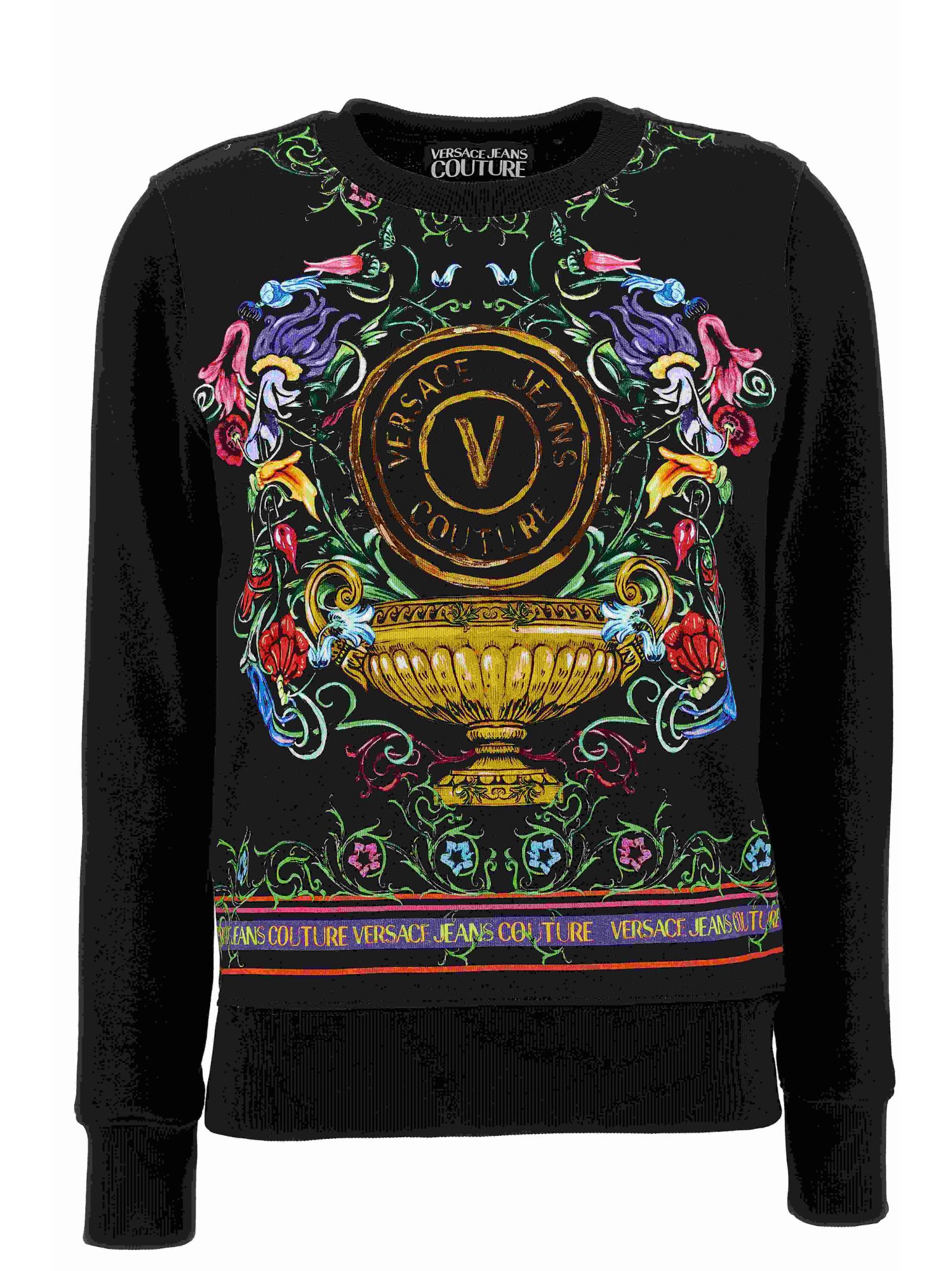 Versace Jeans Couture Hoodie In Black/gold | ModeSens