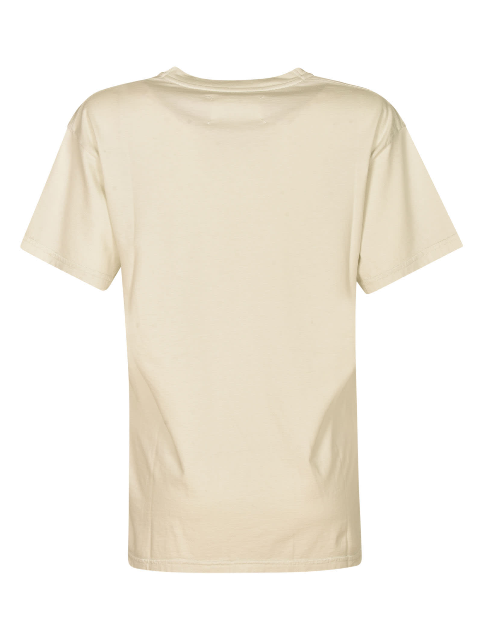 Shop Maison Margiela Logo Print Regular T-shirt In Off White