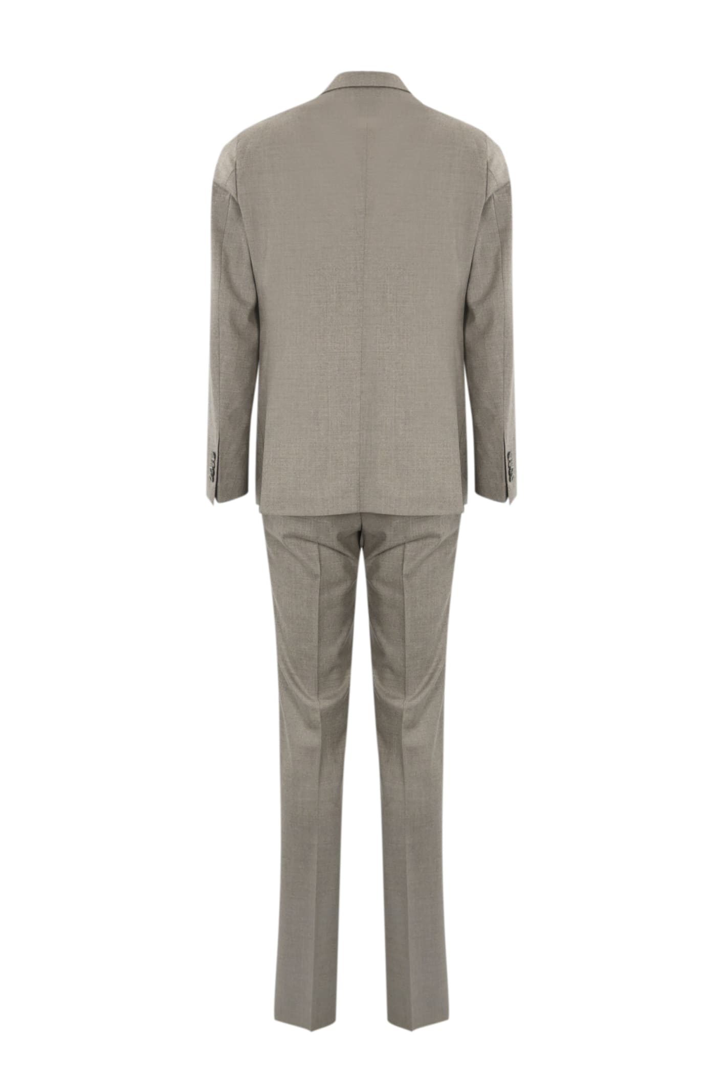 Shop Tagliatore Single-breasted Suit In Beige Wool