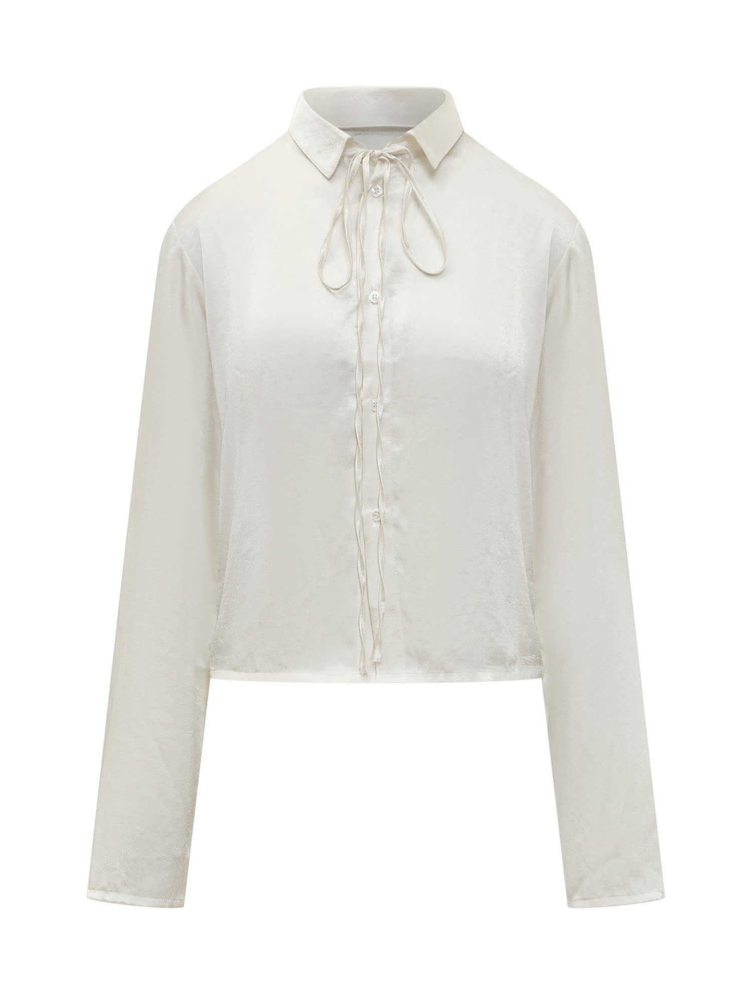 Shop Ludovic De Saint Sernin Crop Shirt In White