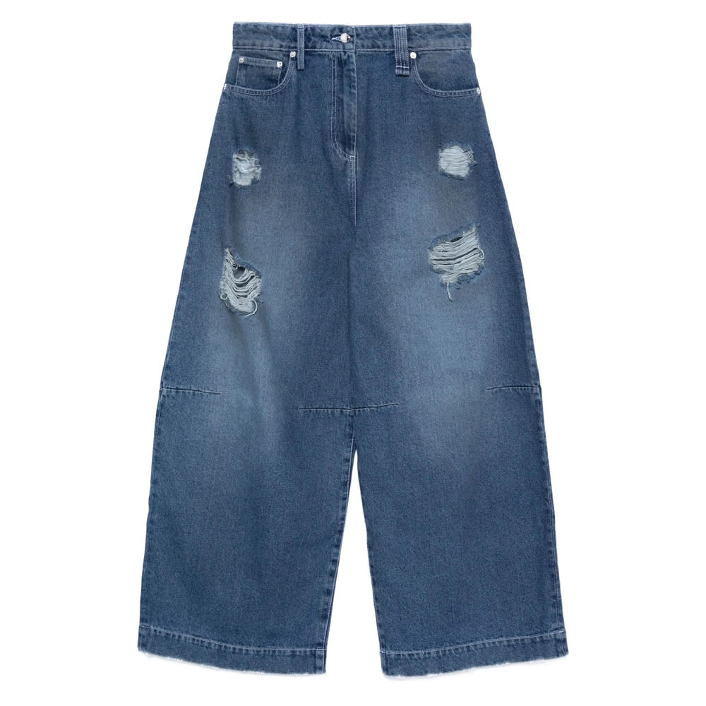 Simone Rocha Wide-leg Jeans In Multi