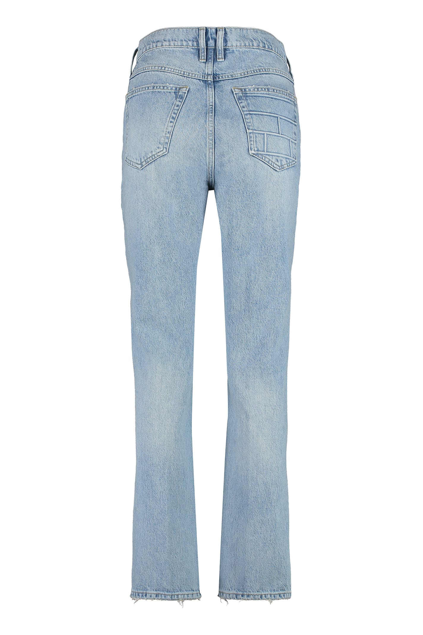 Shop Frame 5-pocket Straight-leg Jeans In Denim