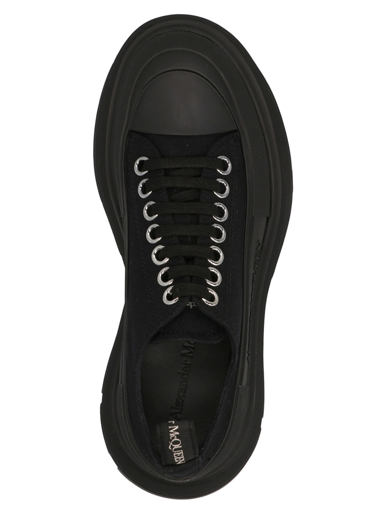 Shop Alexander Mcqueen Tread Slick Sneakers In Black