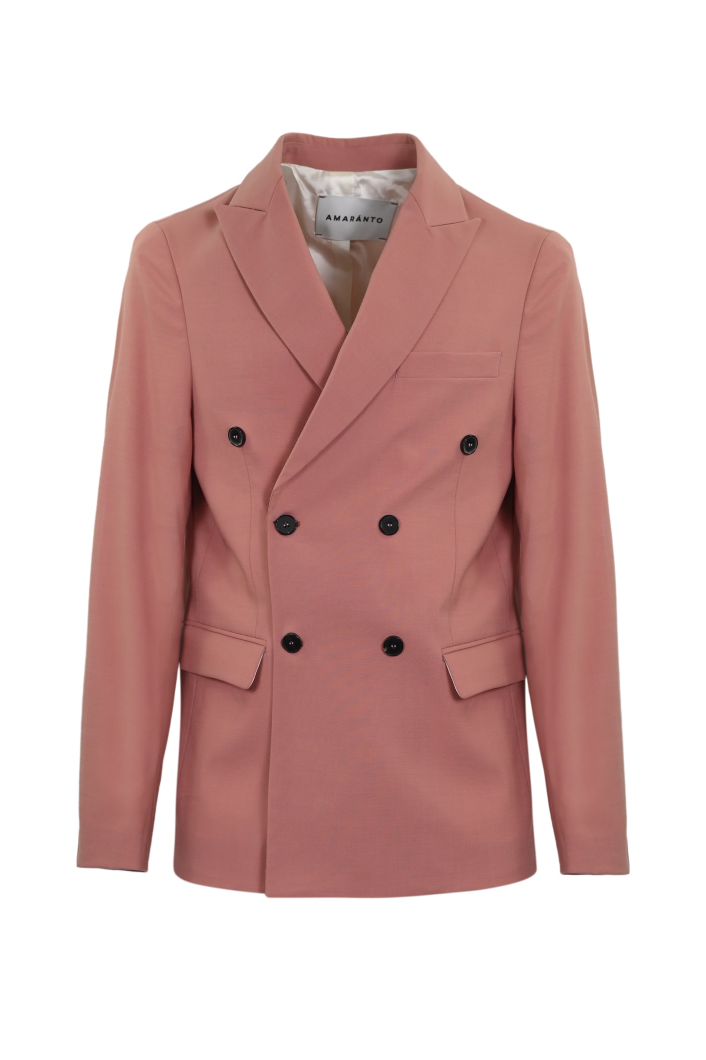 Pink Double-breasted Blazer