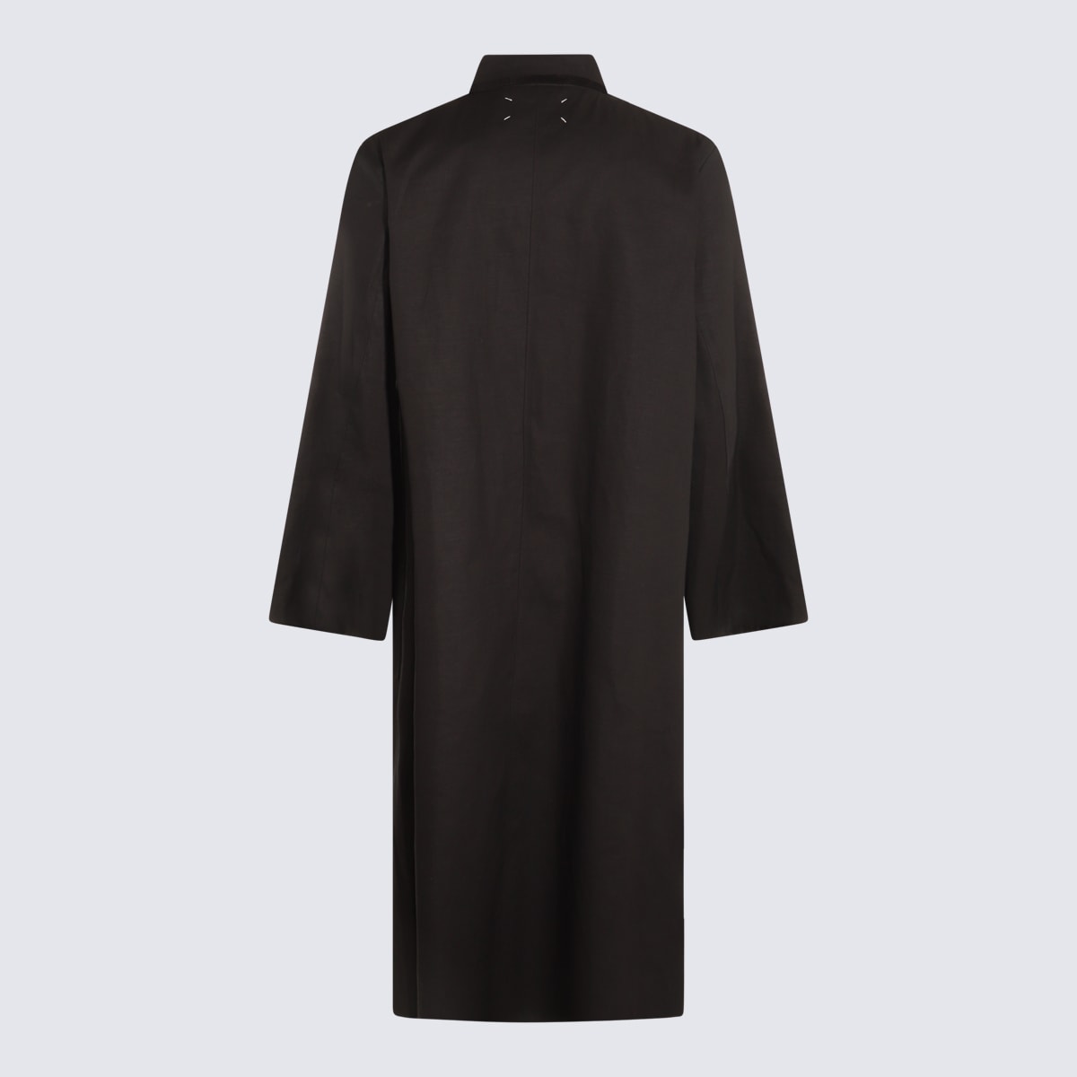 Shop Maison Margiela Black Cotton Coat