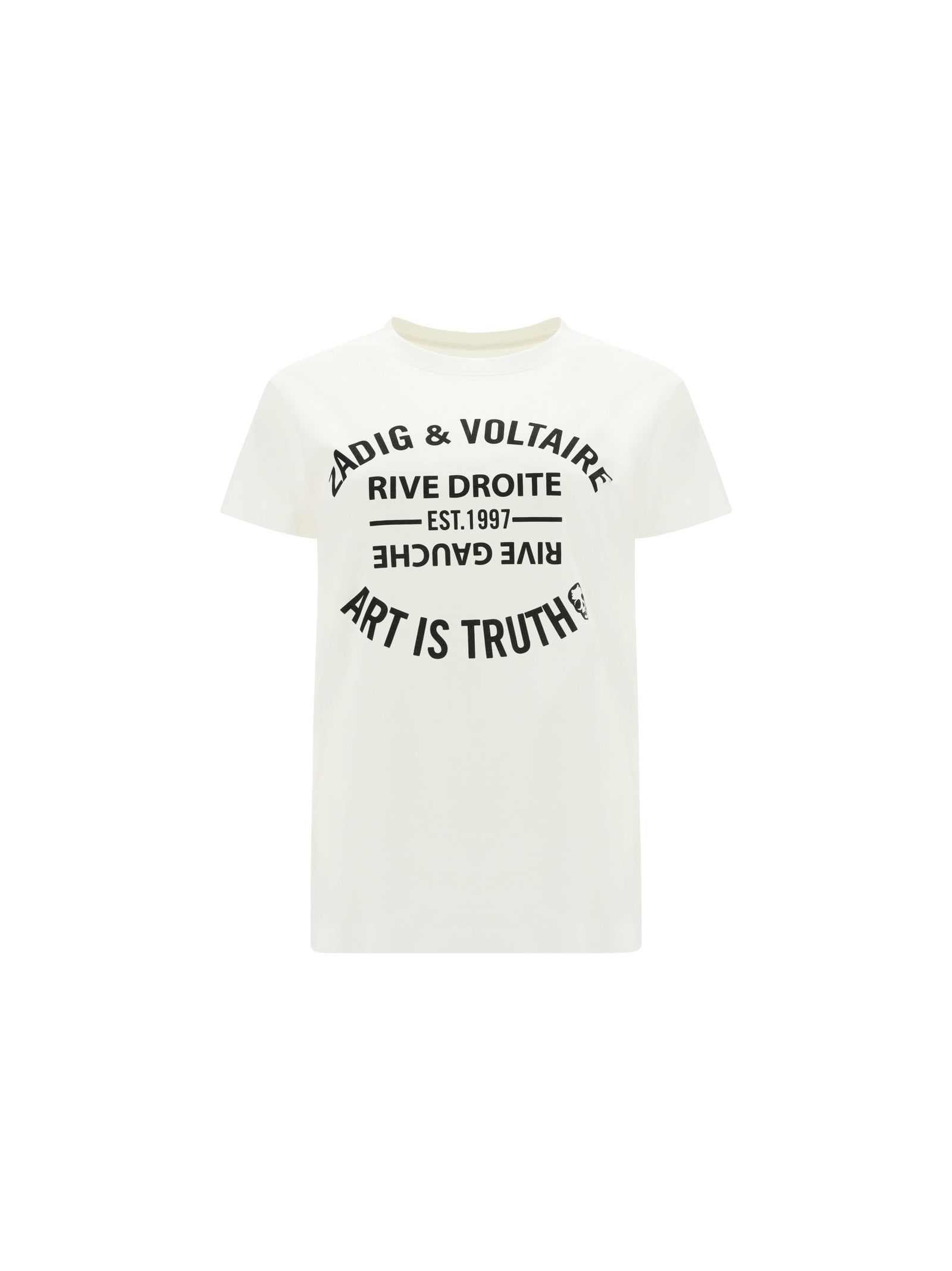 Zadig & Voltaire Walk Blason T-shirt In Blanc | ModeSens